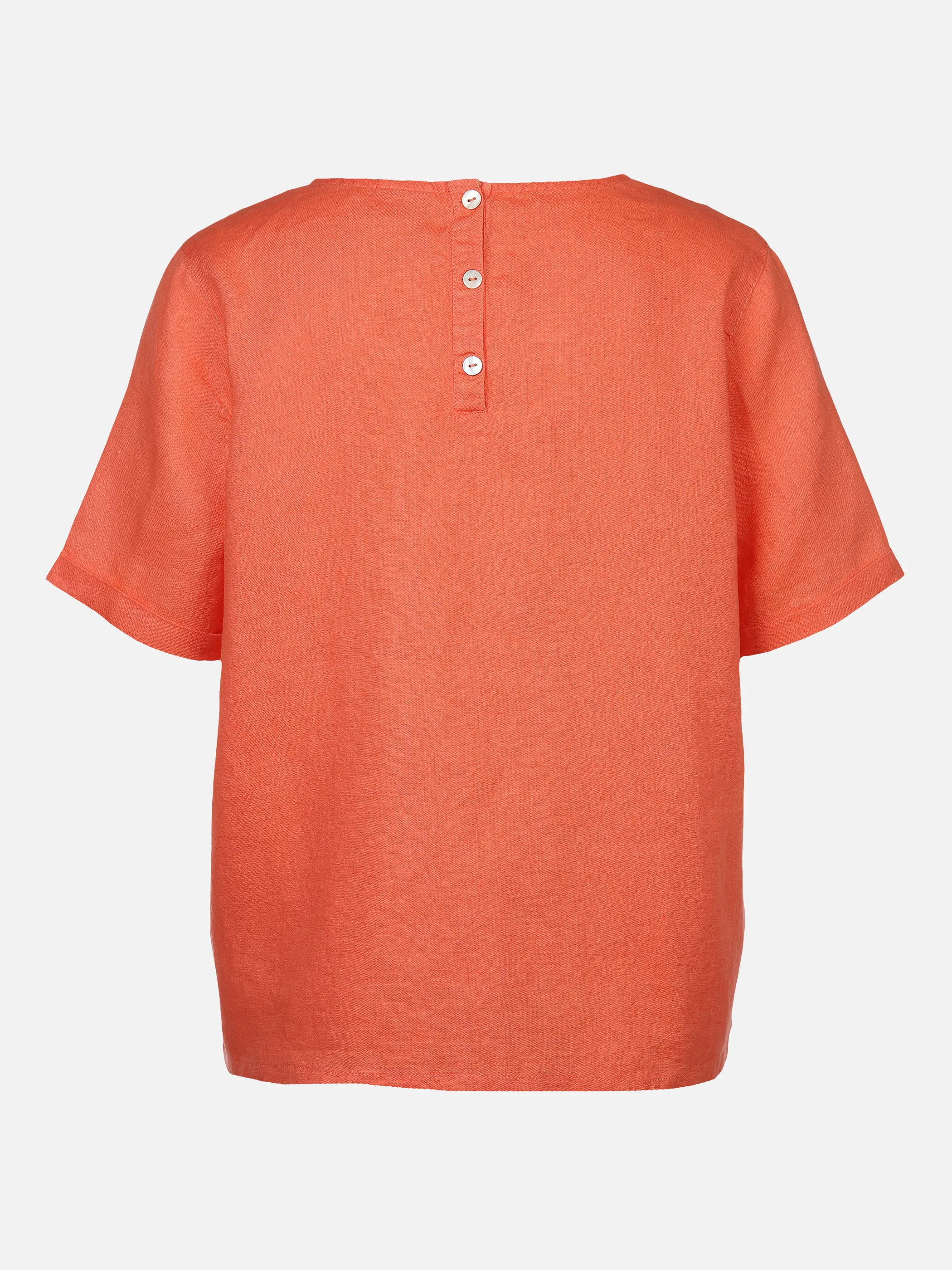 Lisa Tossa Da-Leinenbluse, Halbarm m. Run Orange 875215 KORALLE 2