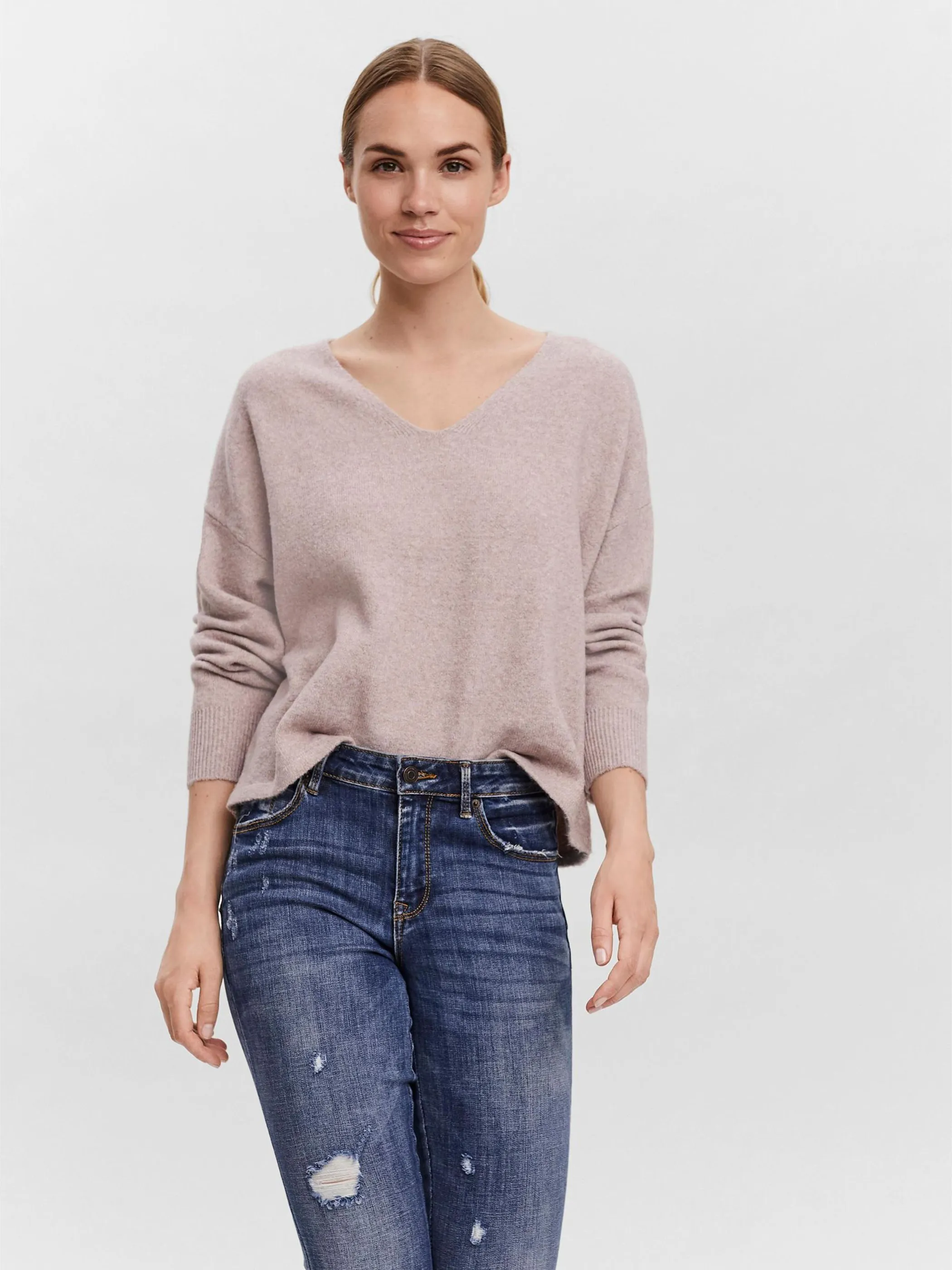 Vero Moda 10252090 VMDOFFY LS V-NECK BLO Rosa 854396 223815001 4 Vero Moda 10252090 VMDOFFY LS V-NECK BLO Rosa 854396 223815001 4