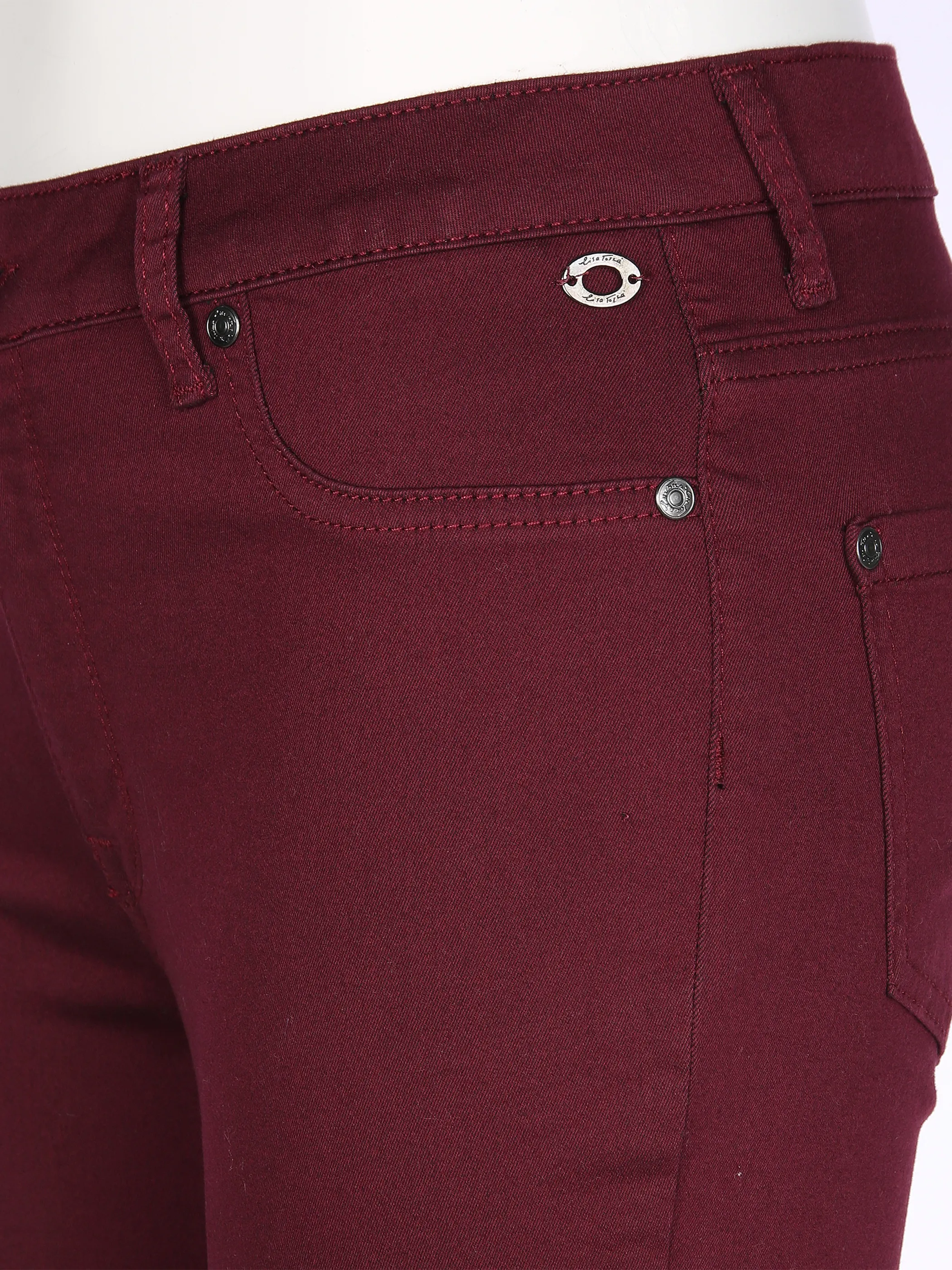 Lisa Tossa Da-Powerstretch-Jeggings Tanja Rot 858502 PFLAUME 3