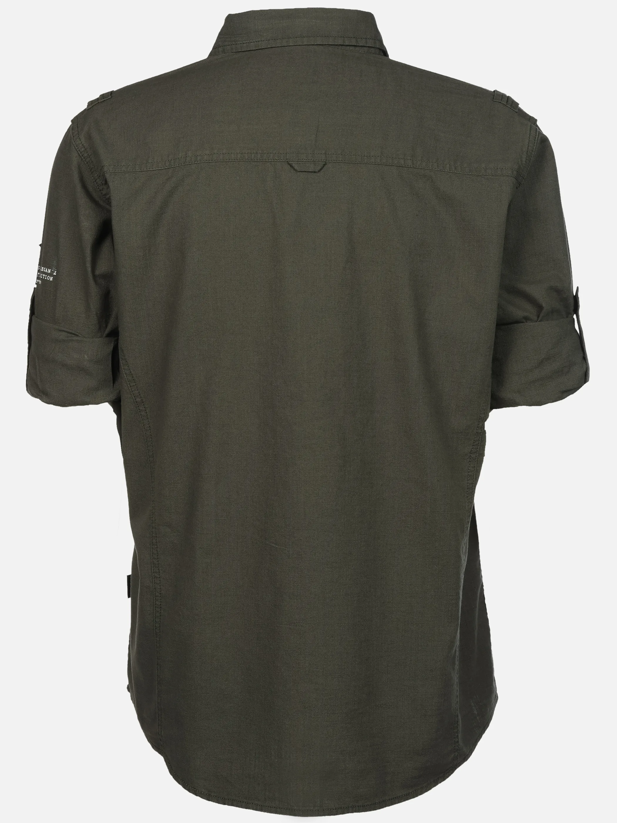 Jim Spencer He. Freizeithemd 1/1 Arm Stickerei Oliv 930246 OLIVE SLUB 2