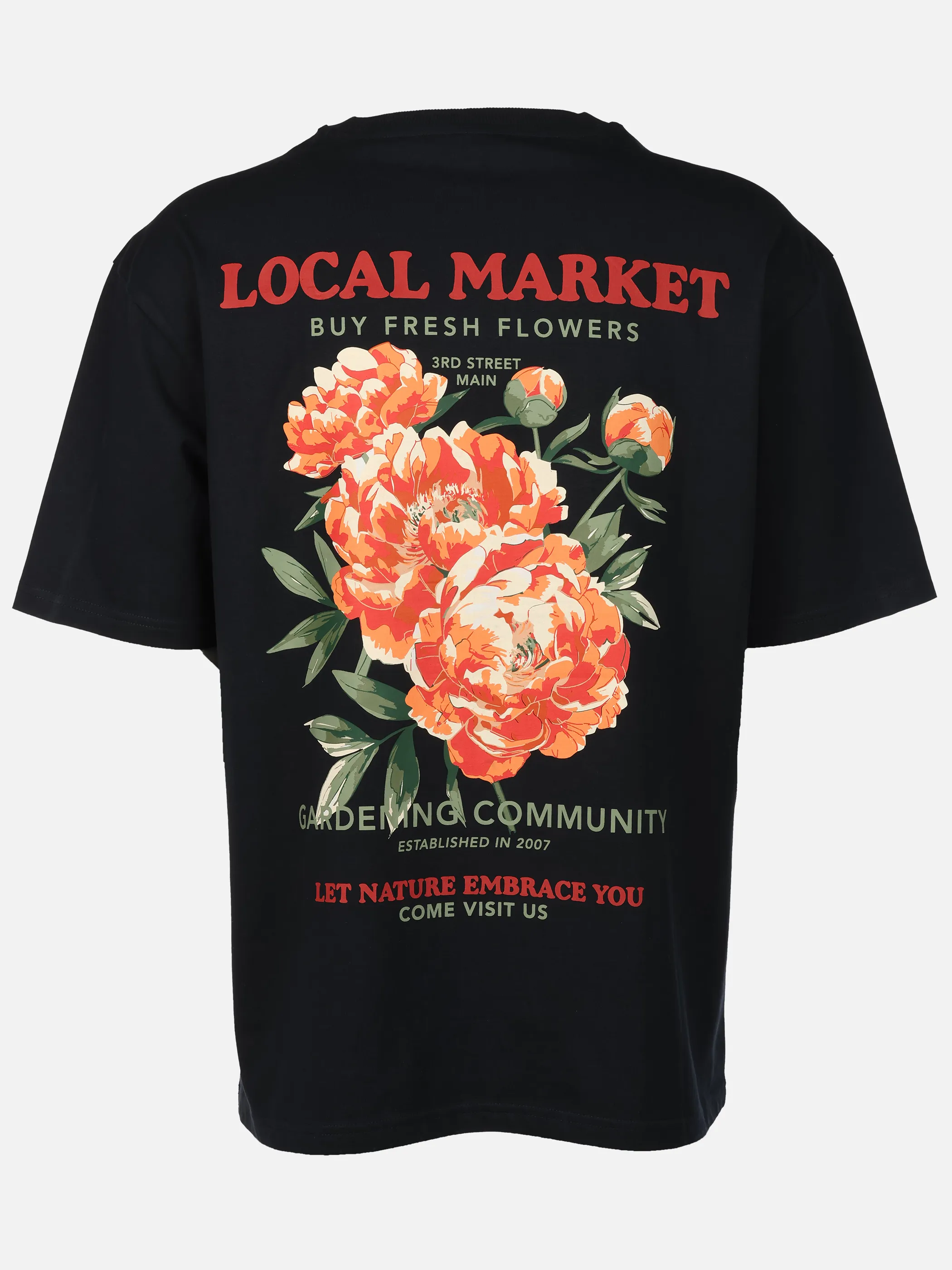 IX-O H12078M22616AAWG YF He-T-Shirt mit Graphic Print Blau 925919 19400 2