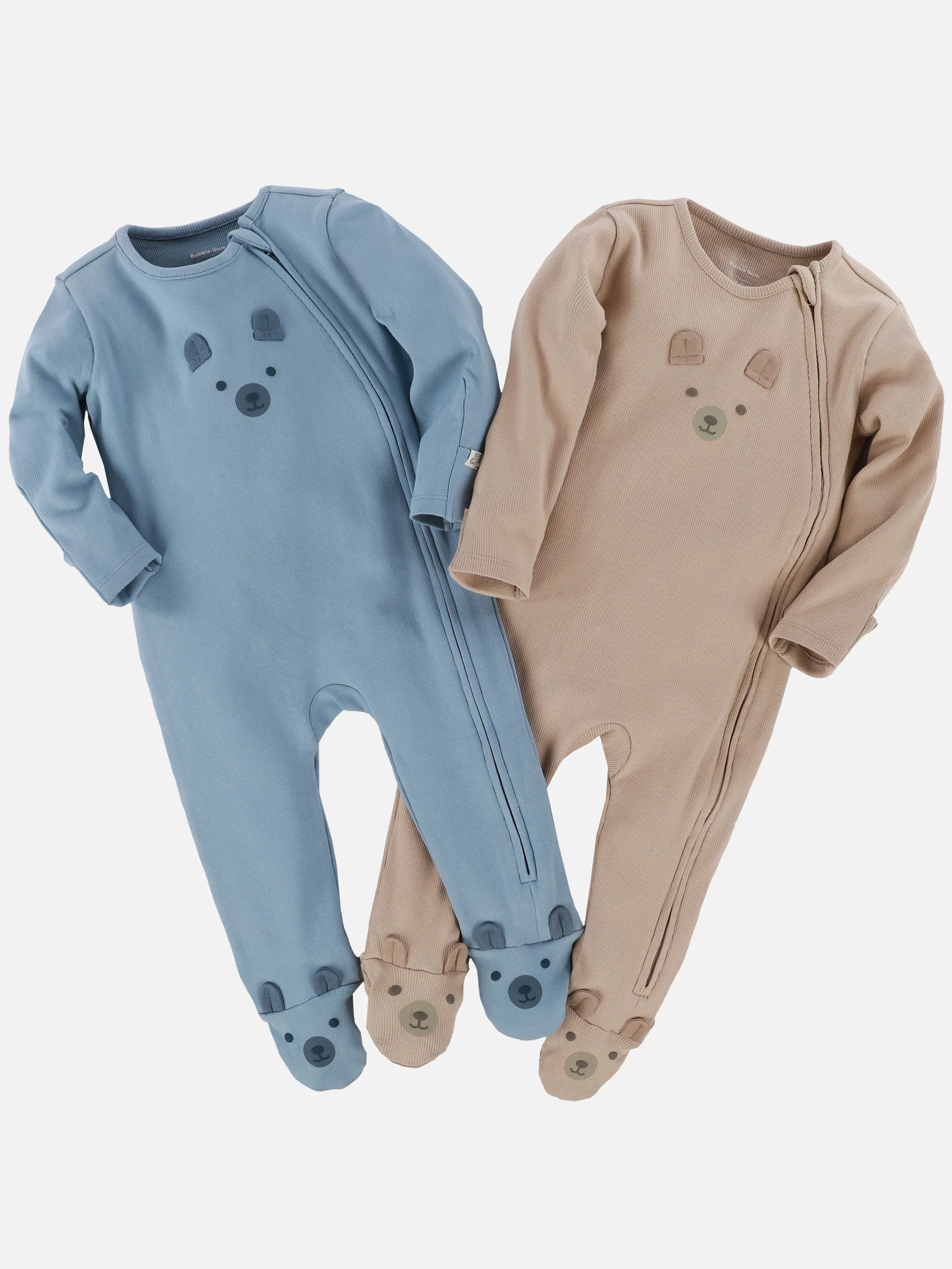 Bubble Gum BJ 2er Pack Pyjama mit Hasen Print braun/blau Braun 913430 BRAUN/BLAU 1