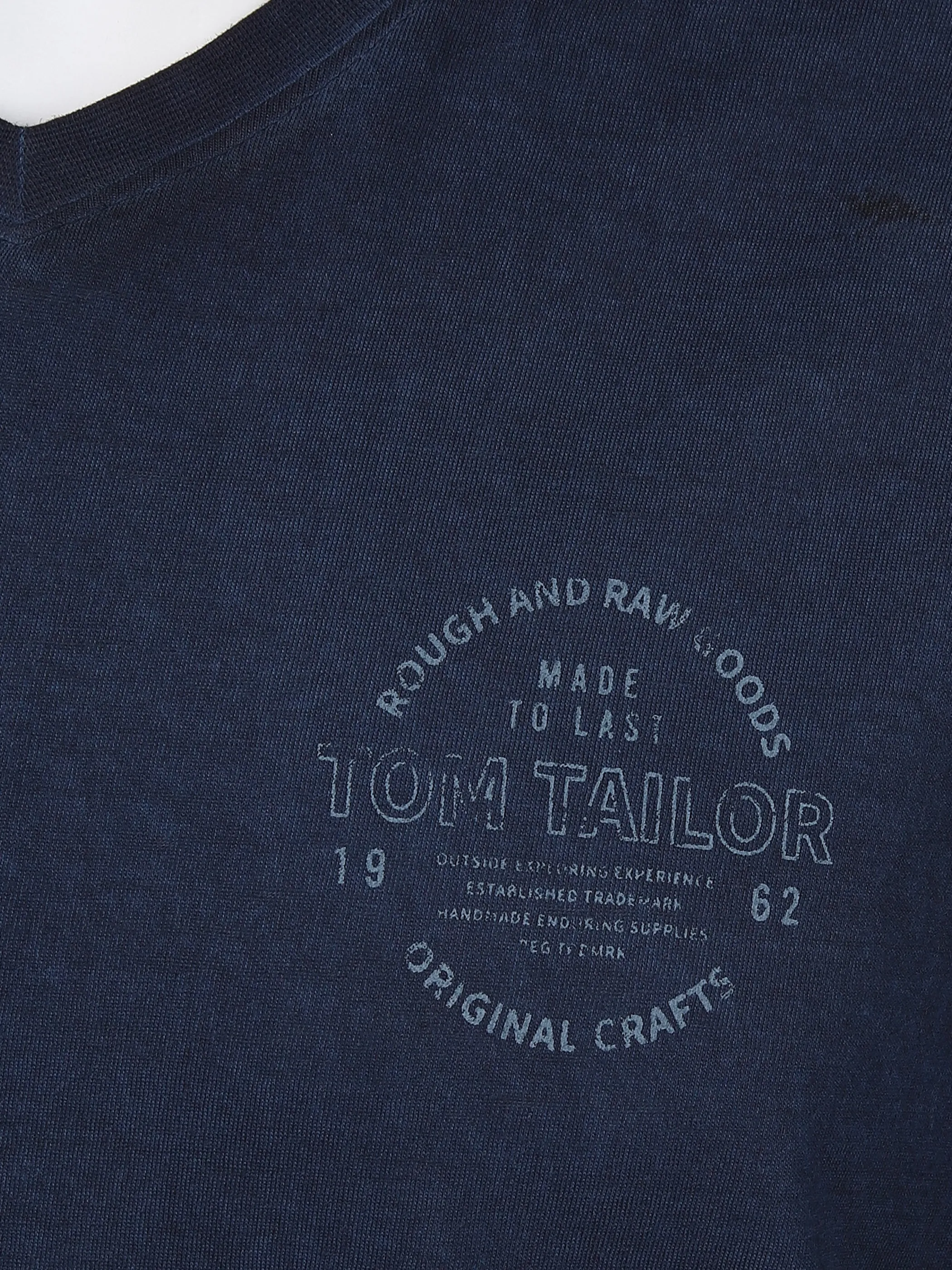 Tom Tailor 1031572 washed v-neck t-shirt Blau 864563 10668 3