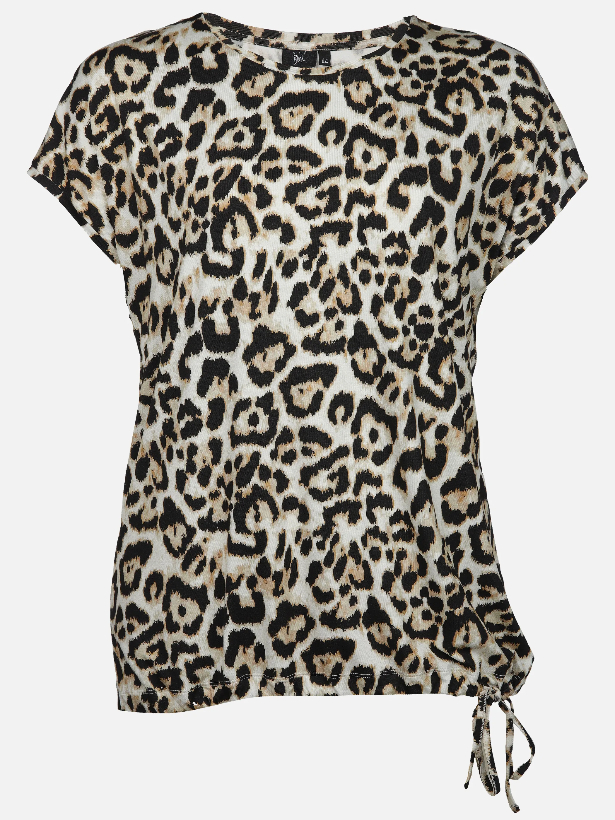 Sonja Blank Da-gr.Gr. Shirt m. Leoprint Beige 908240 LEO 1 Sonja Blank Da-gr.Gr. Shirt m. Leoprint Beige 908240 LEO 1