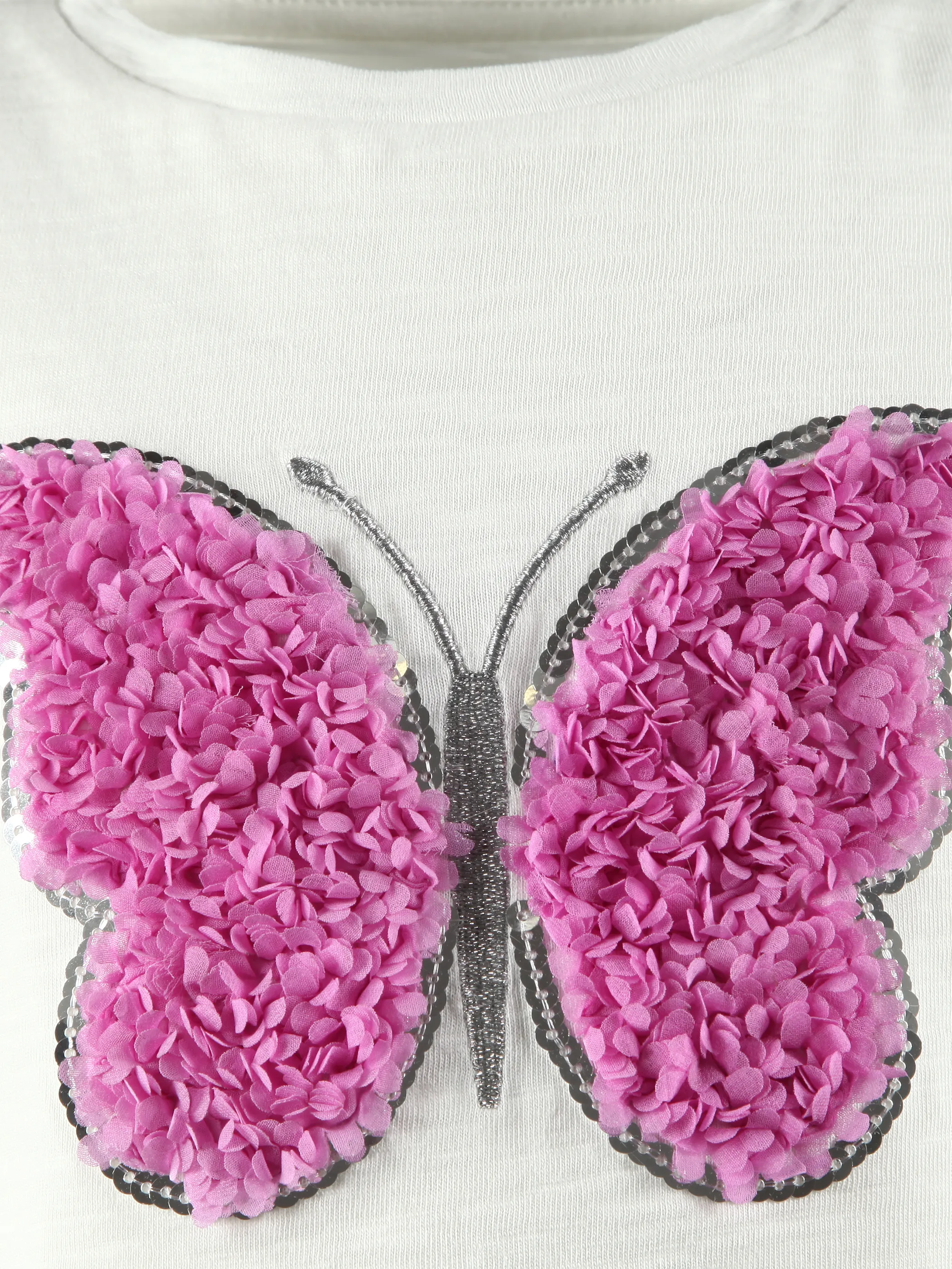 Bubble Gum KM Set T-Shirt mit Schmetterlingappli. mit Tasche Weiß 907411 WEIß 4 Bubble Gum KM Set T-Shirt mit Schmetterlingappli. mit Tasche Weiß 907411 WEIß 4