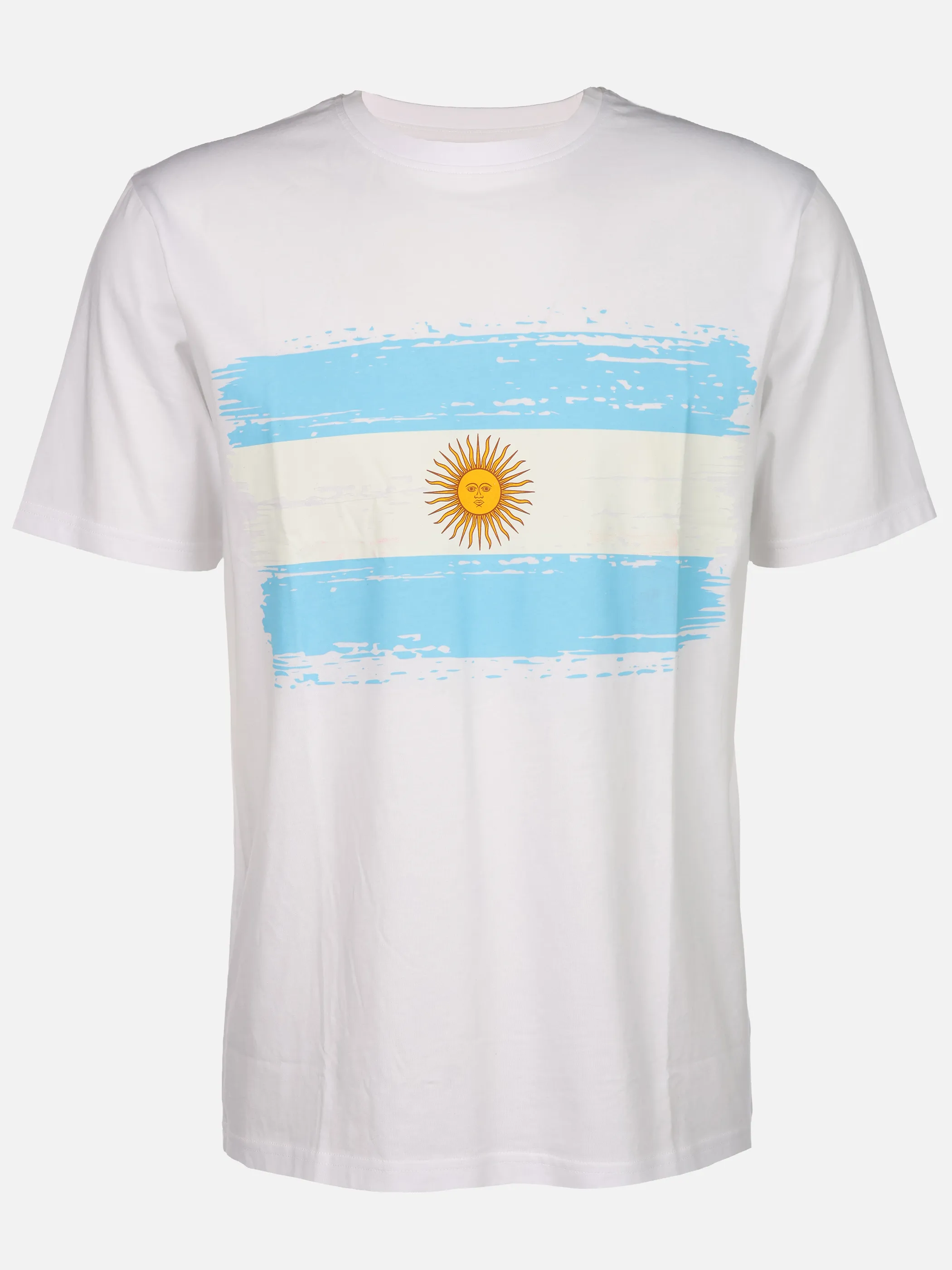 Grinario Sports Unisex Fan T-Shirt WM26, Argentina Weiß 927472 WHITE AR 1
