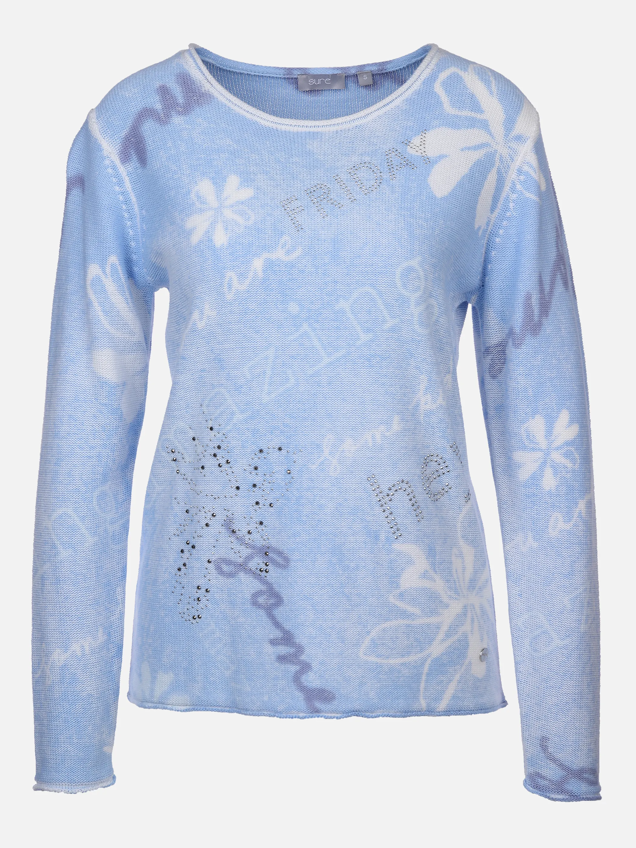 Sure Da-Pullover m. Printdetails Blau 867704 BLAU GEM. 1