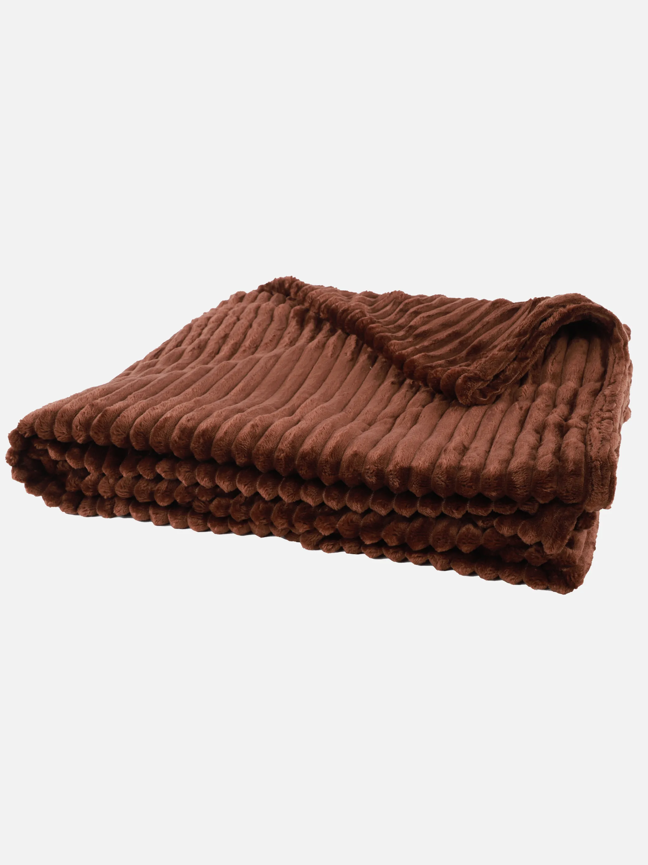 Dream House Wohndecke 150x200 Flanel Rib Braun 913177 COFFEE 1