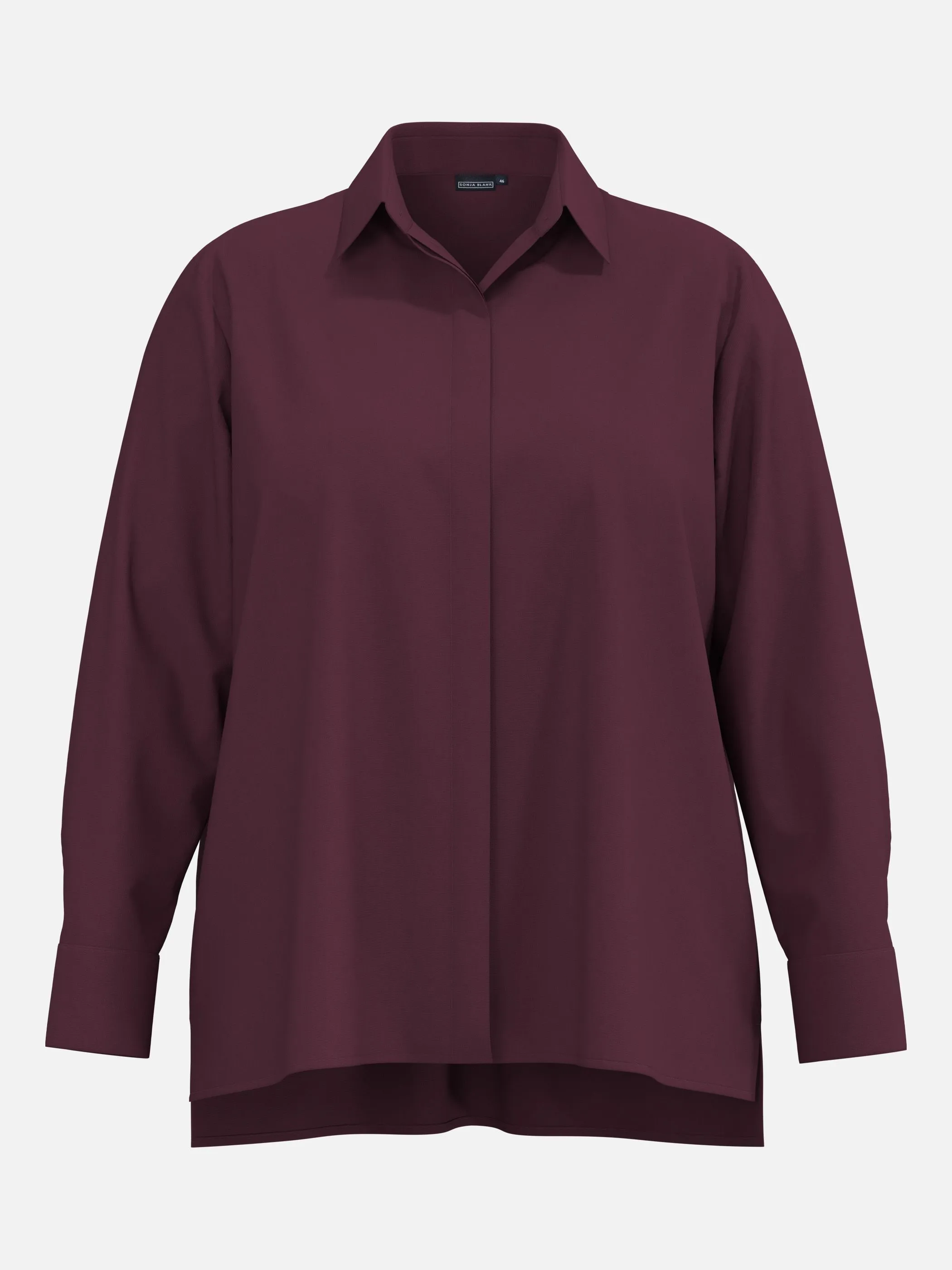Sonja Blank Da-gr.Gr. Hemdbluse Rot 929995 AUBERGINE 1