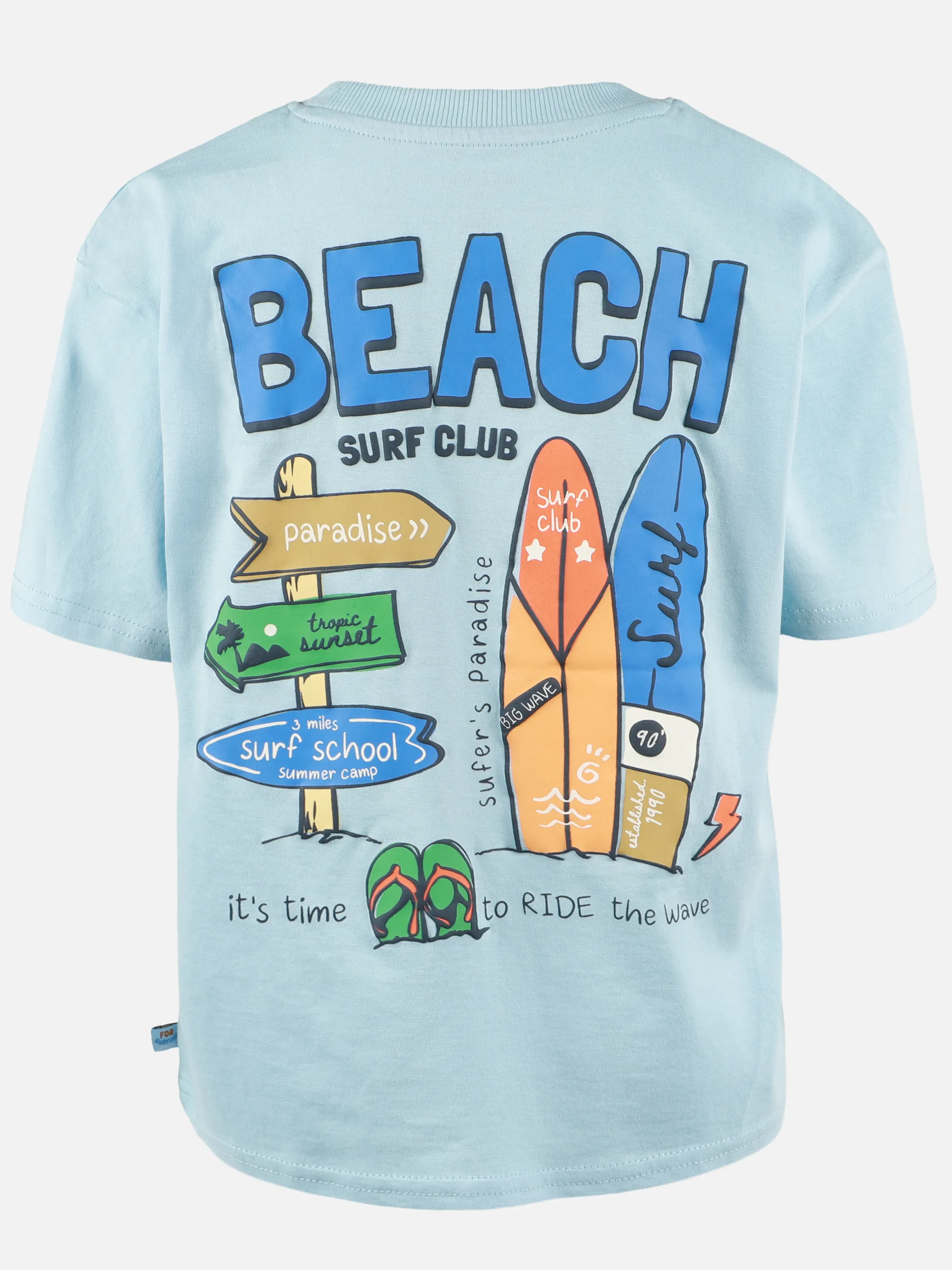 One Way KJ T-Shirt in Hellblau mit Motiv Blau 924891 BLAU 2