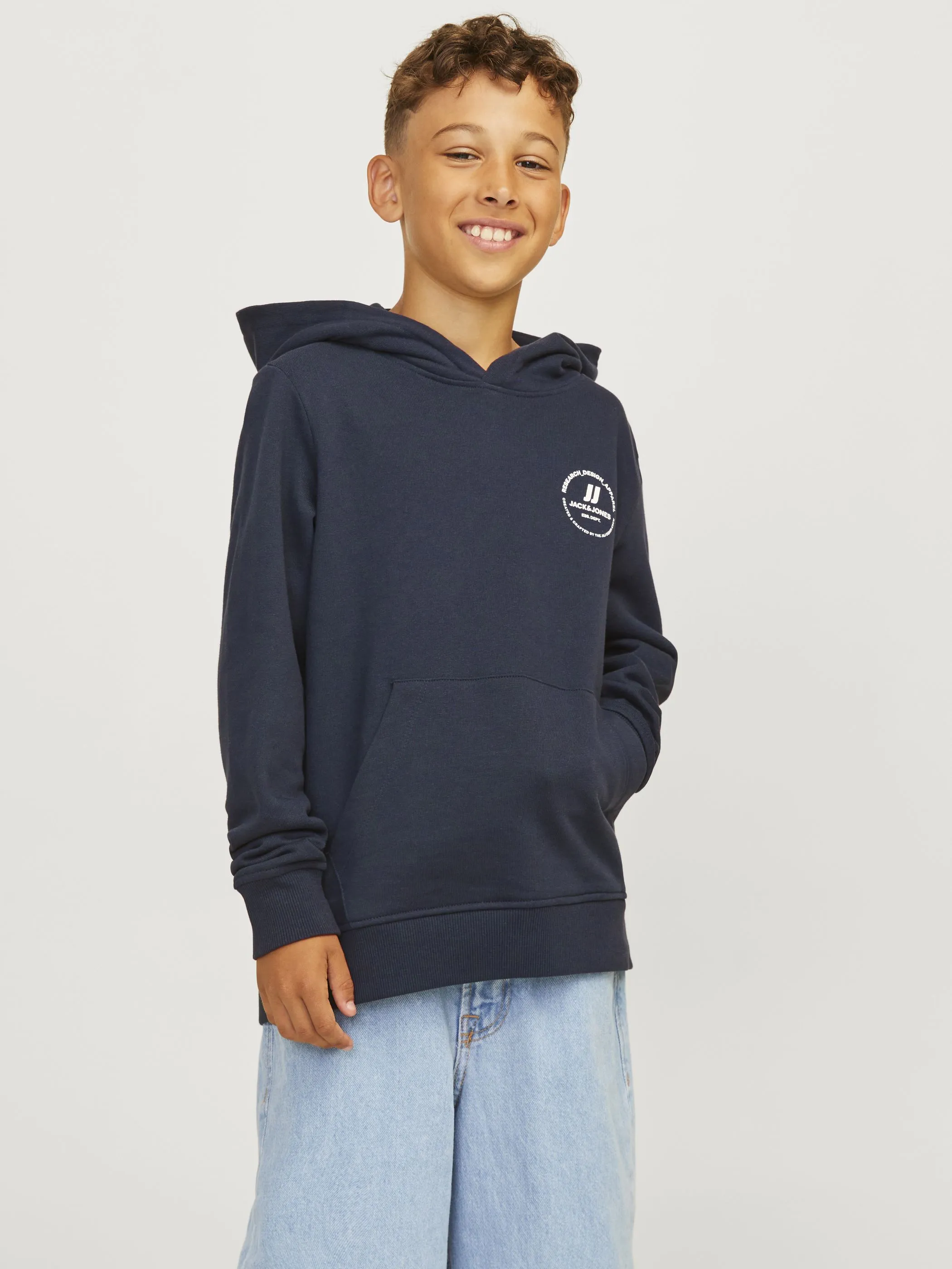 Jack&Jones Junior 12258968 JJESWIFT SWEAT HOOD N Blau 897111 175876 5