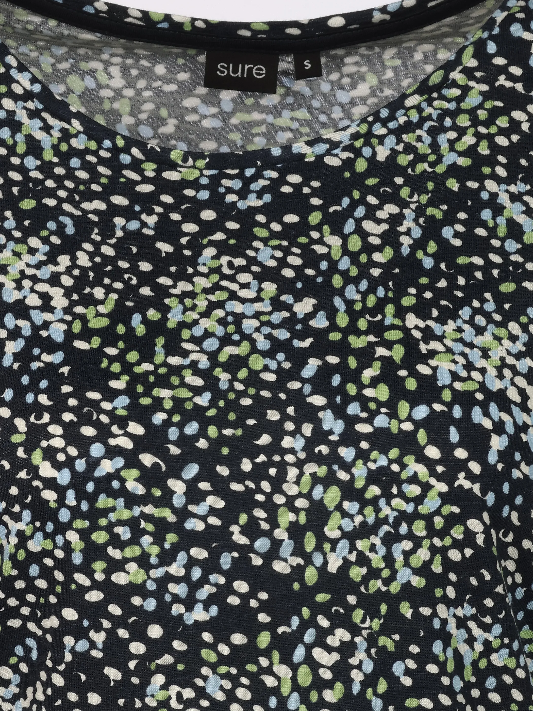 Sure Da-T-Shirt m. Alloverprint Blau 922188 GREEN 3