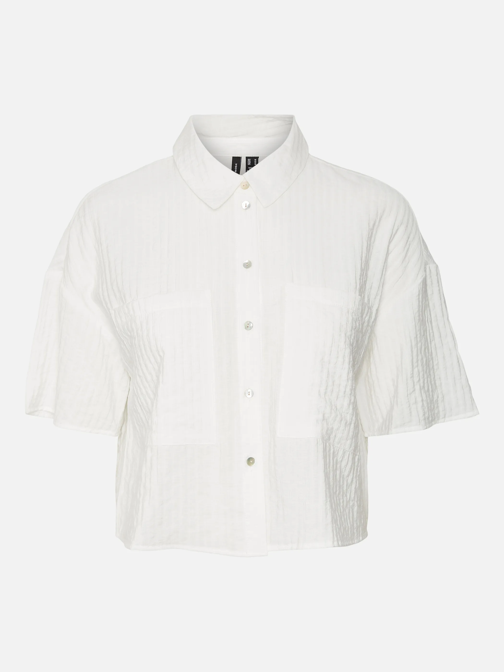Vero Moda 10266211 VMSTEVIE 2/4 SHIRT WV Weiß 864596 175598 1