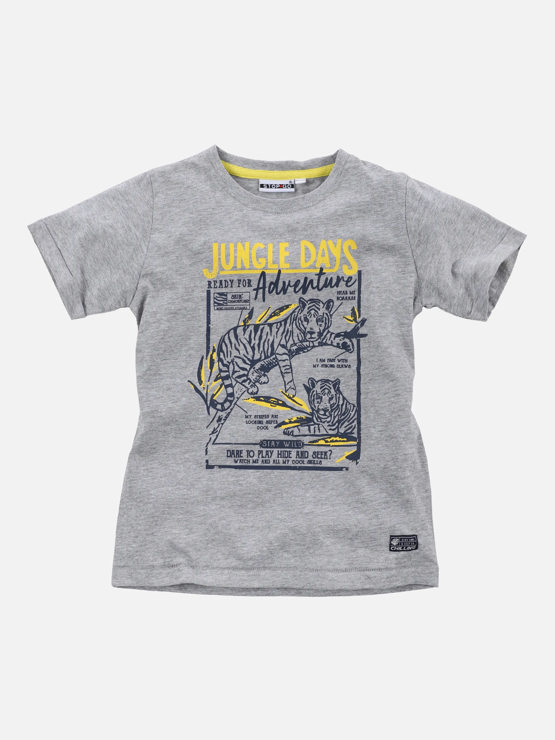 Stop + Go MB TShirt in grau melange mit Grau 863111 GRAU 1 Stop + Go MB TShirt in grau melange mit Grau 863111 GRAU 1