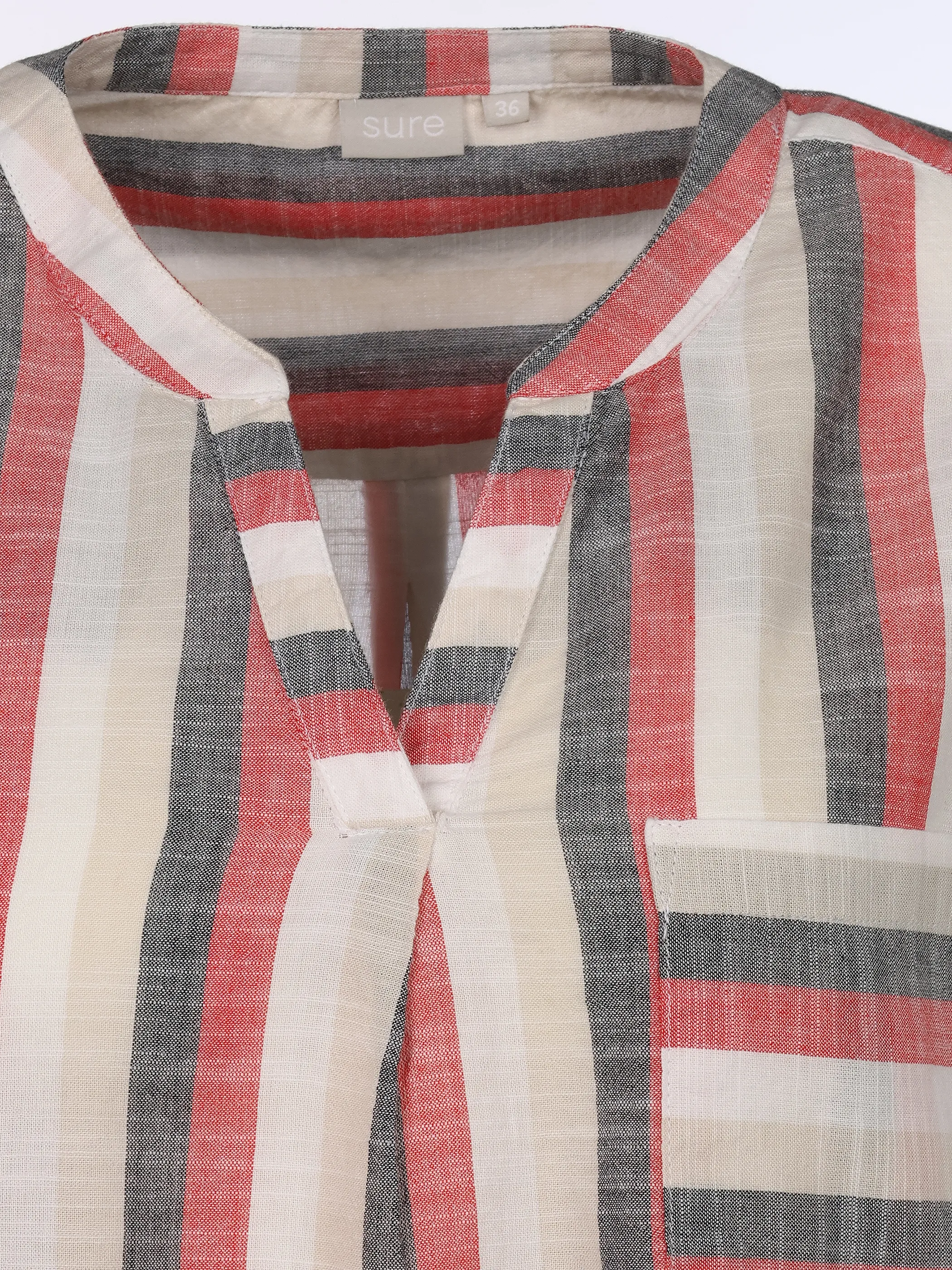 Sure Da-Streifenbluse m. 3/4 Arm Schwarz 924513 BLACK 3