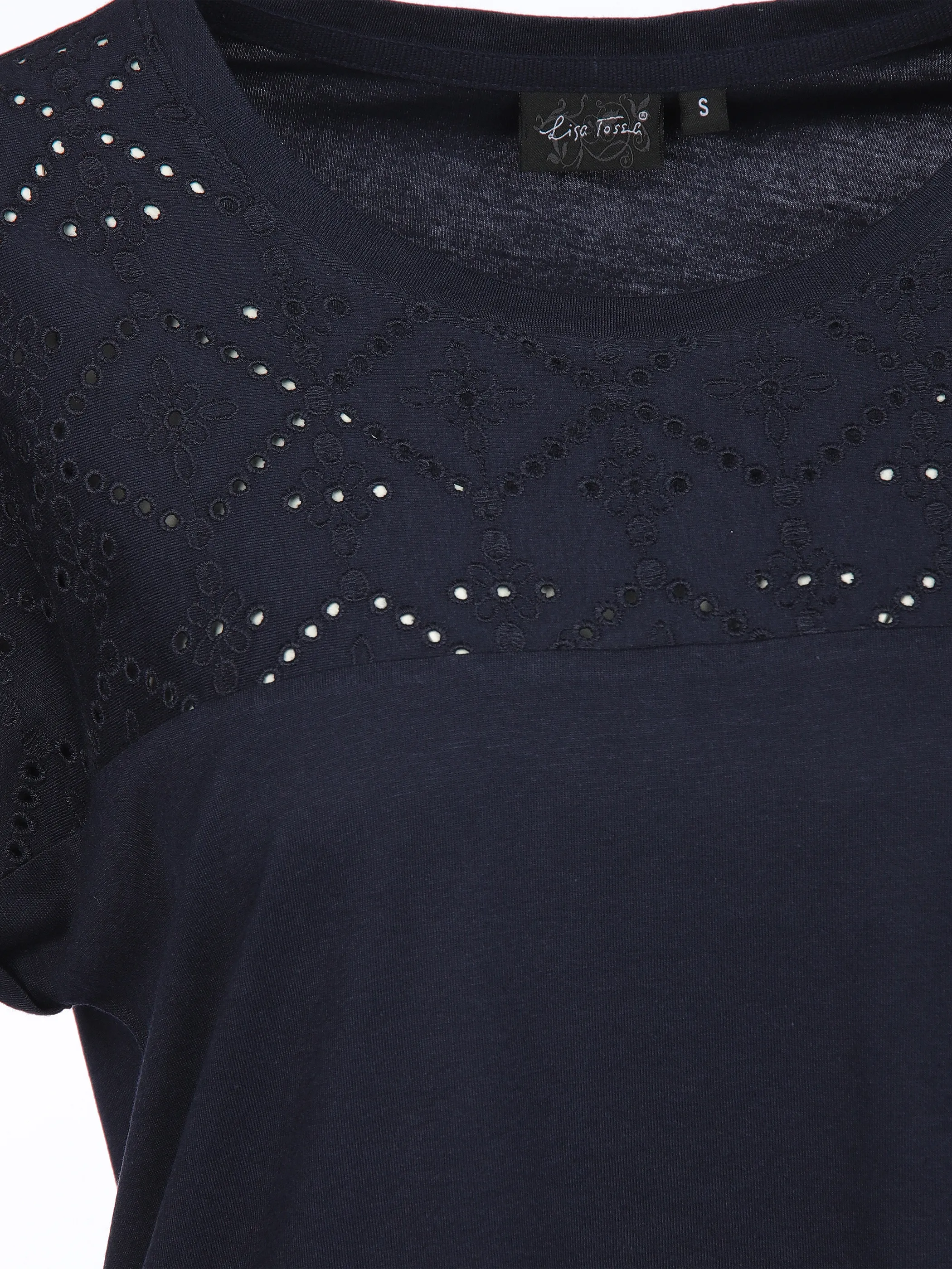 Lisa Tossa Da-T-Shirt einfarbig Marine 909507 NAVY 3