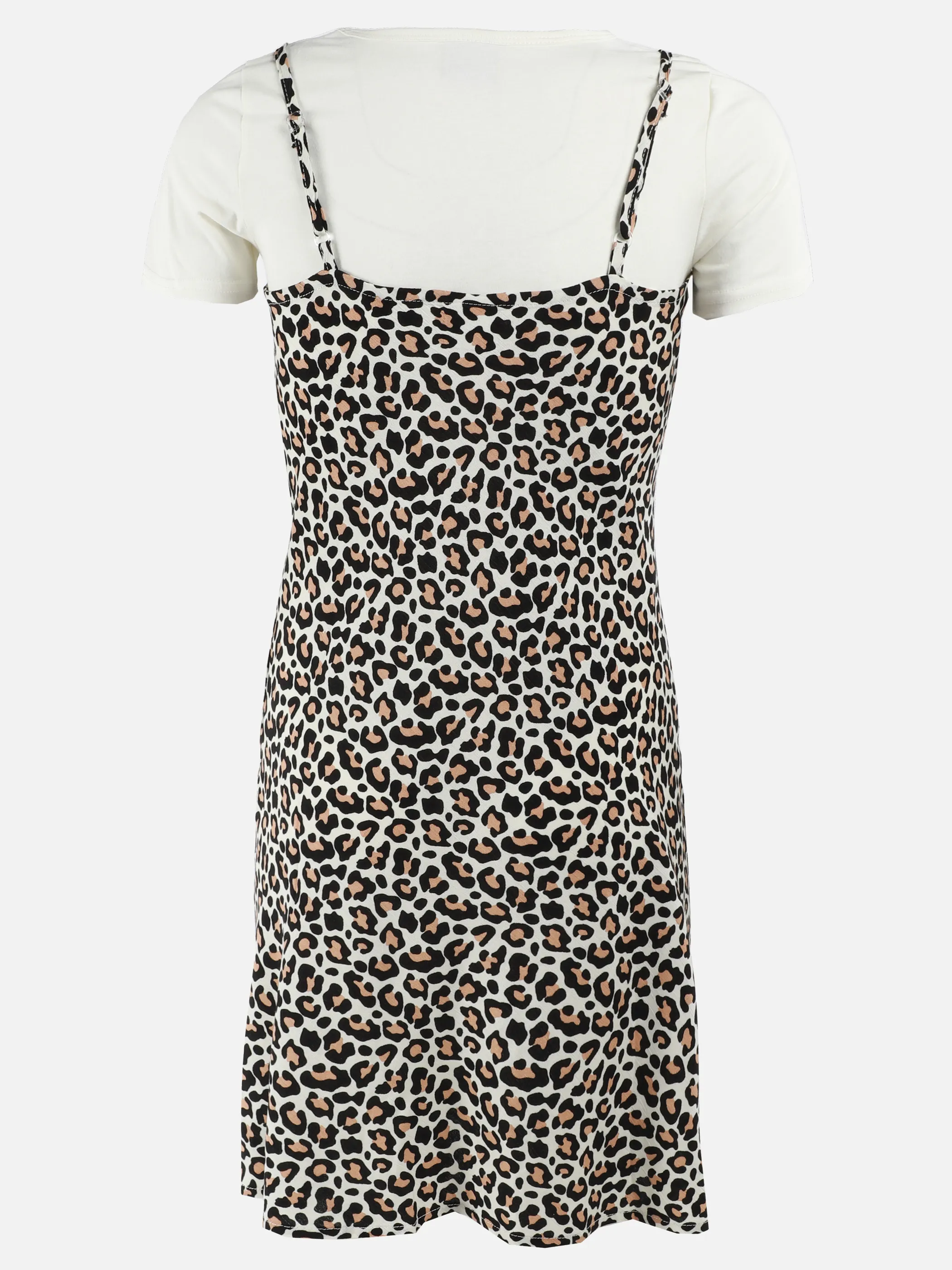 One Way TG 2pcs Set T-Shirt weiß + Kleid leo AOP in Braun Braun 921874 BRAUN 2