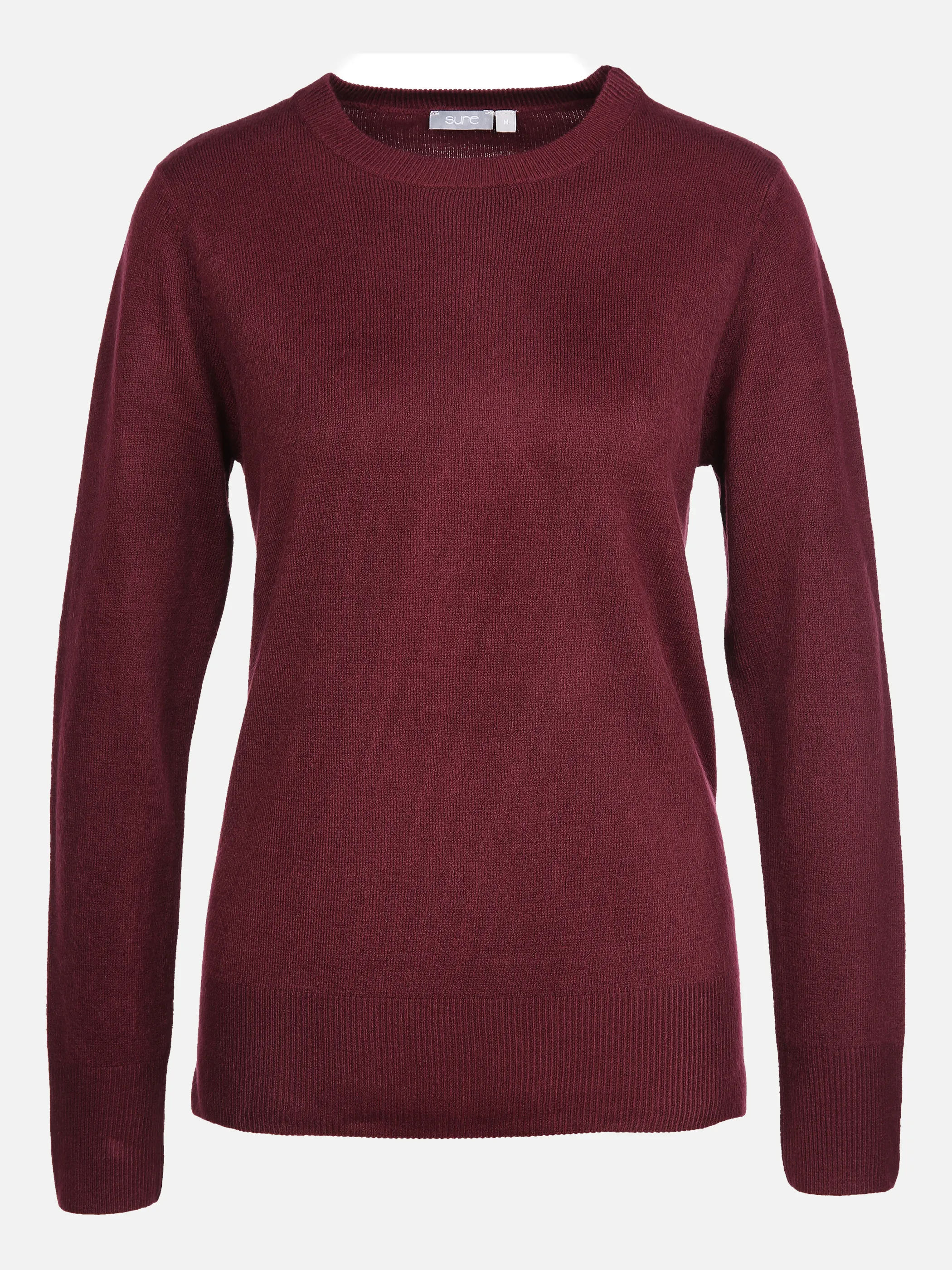 Sure Da-Rundhals-Pullover wie Cashm Rot 856106 BORDEAUX 1