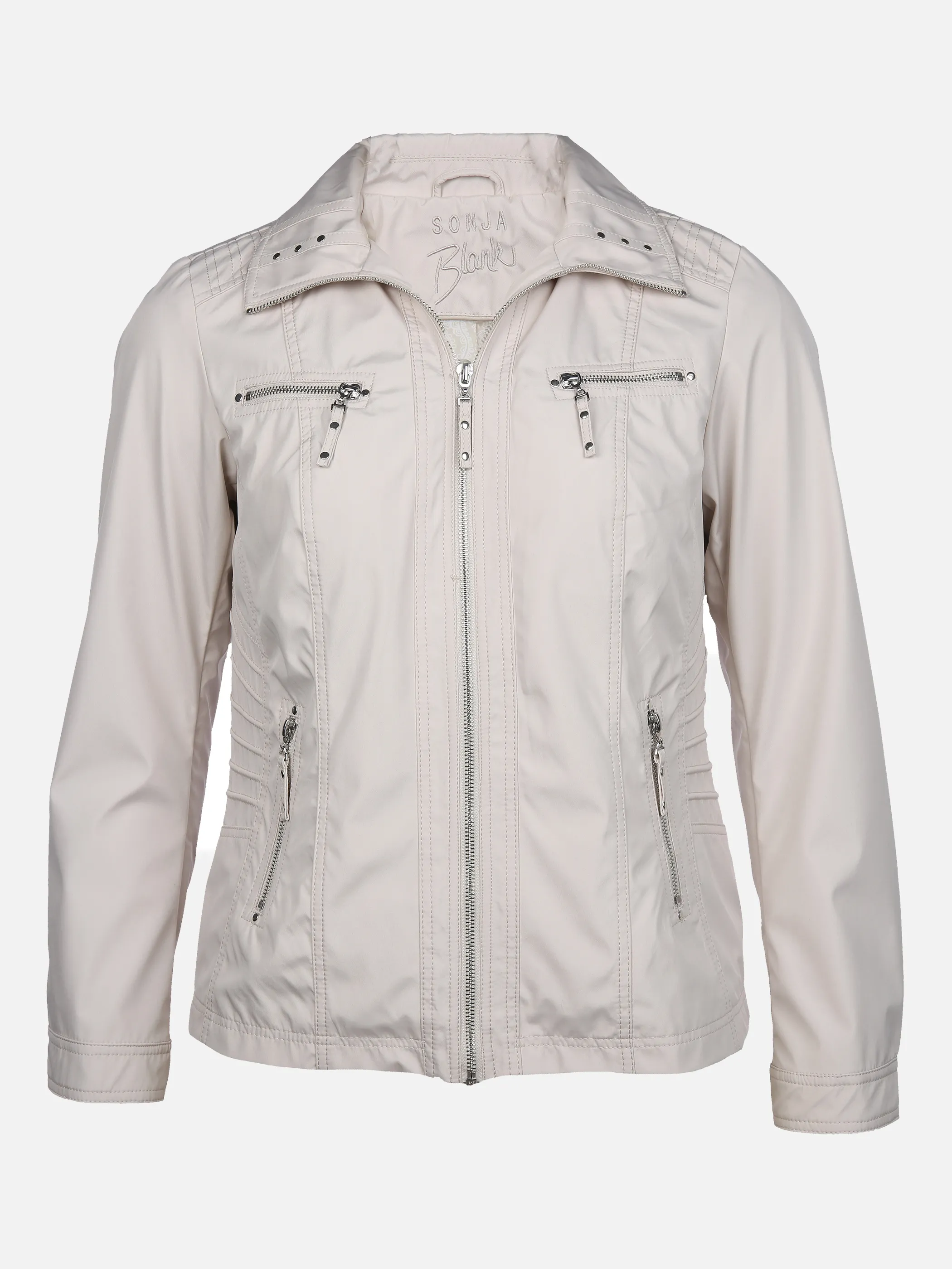 Sonja Blank Da-gr.Gr.Jacke m. Legekragen Braun 848468 SAND 1 Sonja Blank Da-gr.Gr.Jacke m. Legekragen Braun 848468 SAND 1