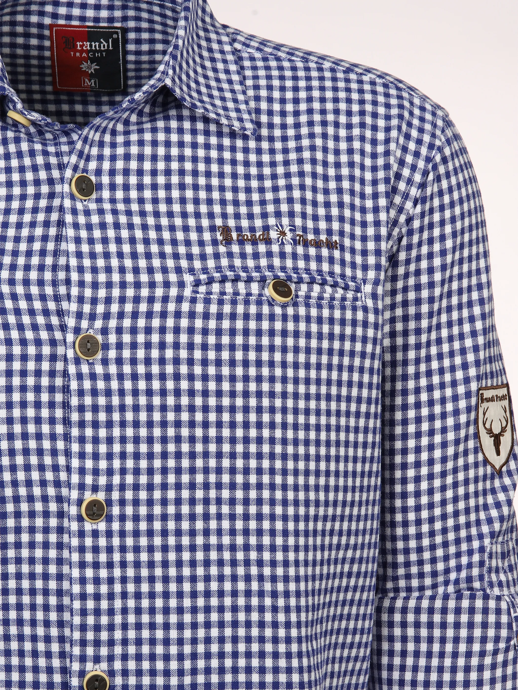 Brandl Tracht He. Trachtenhemd basic 1/1 Arm Blau 893337 NAVY 3 Brandl Tracht He. Trachtenhemd basic 1/1 Arm Blau 893337 NAVY 3