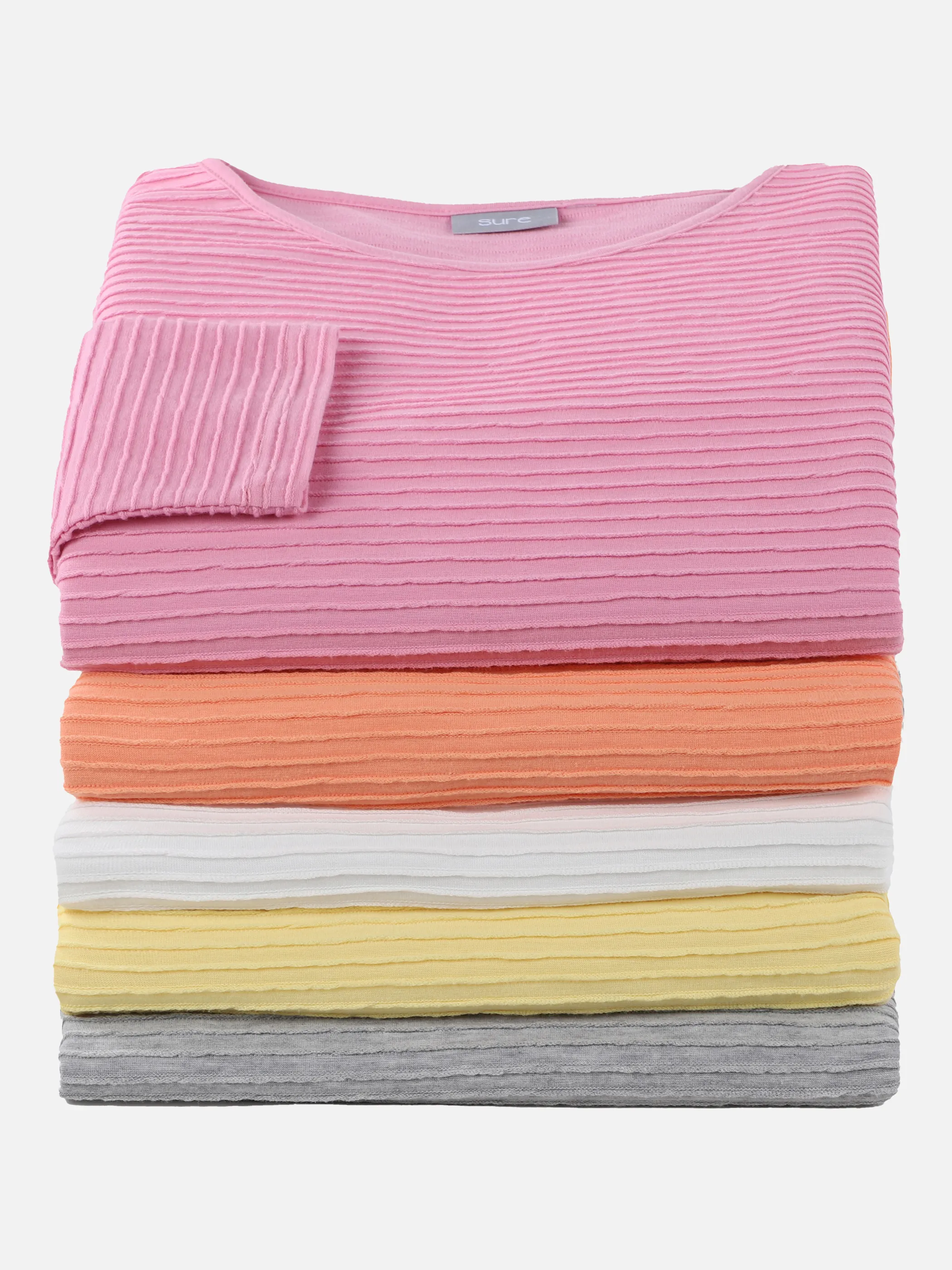 Sure Da-Struktur-Shirt 3/4 Arm Grau 858013 SILBERMELPINK 4