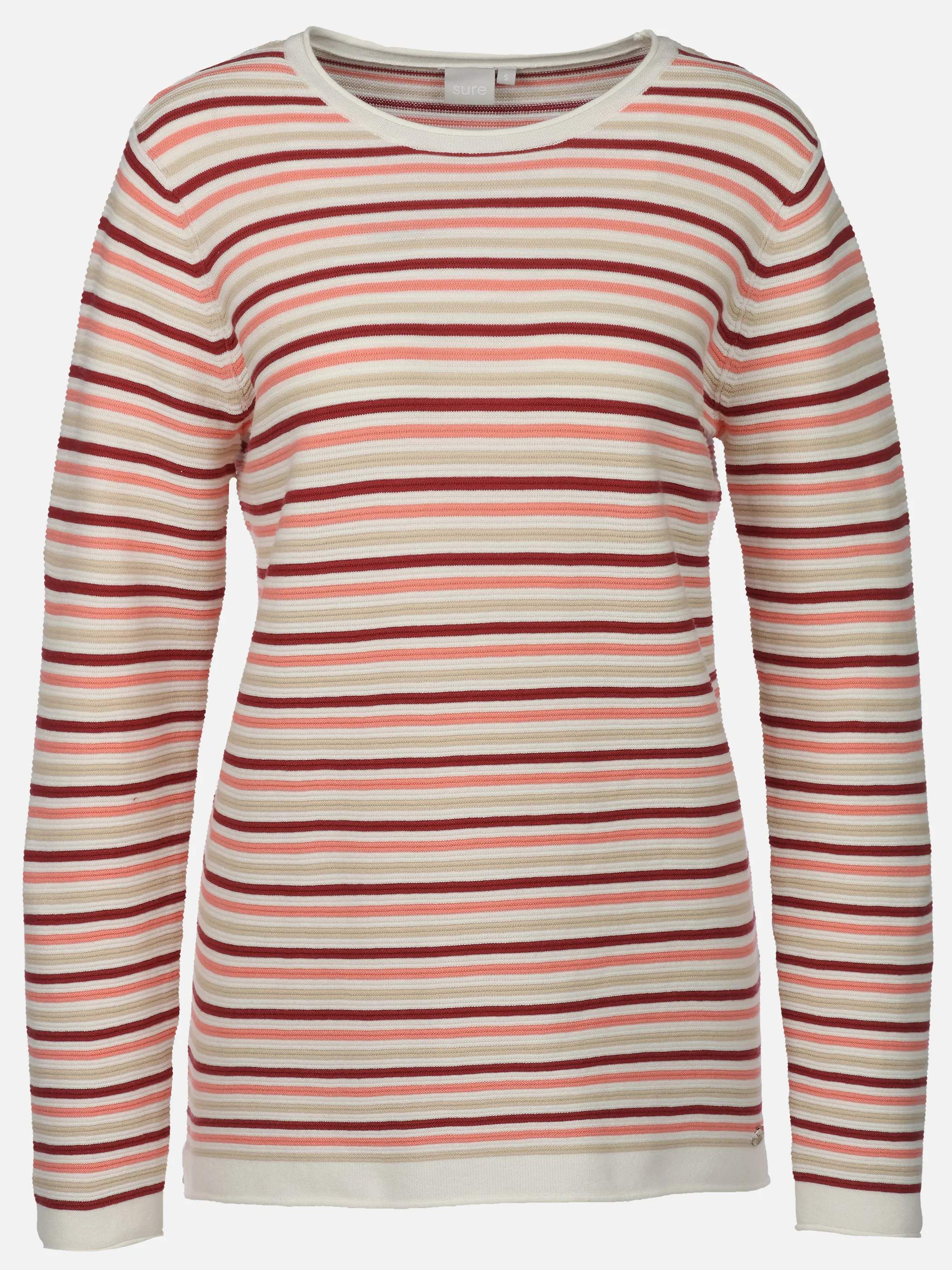 Sure Da-Streifen-Pullover Rot 920865 ROT 1