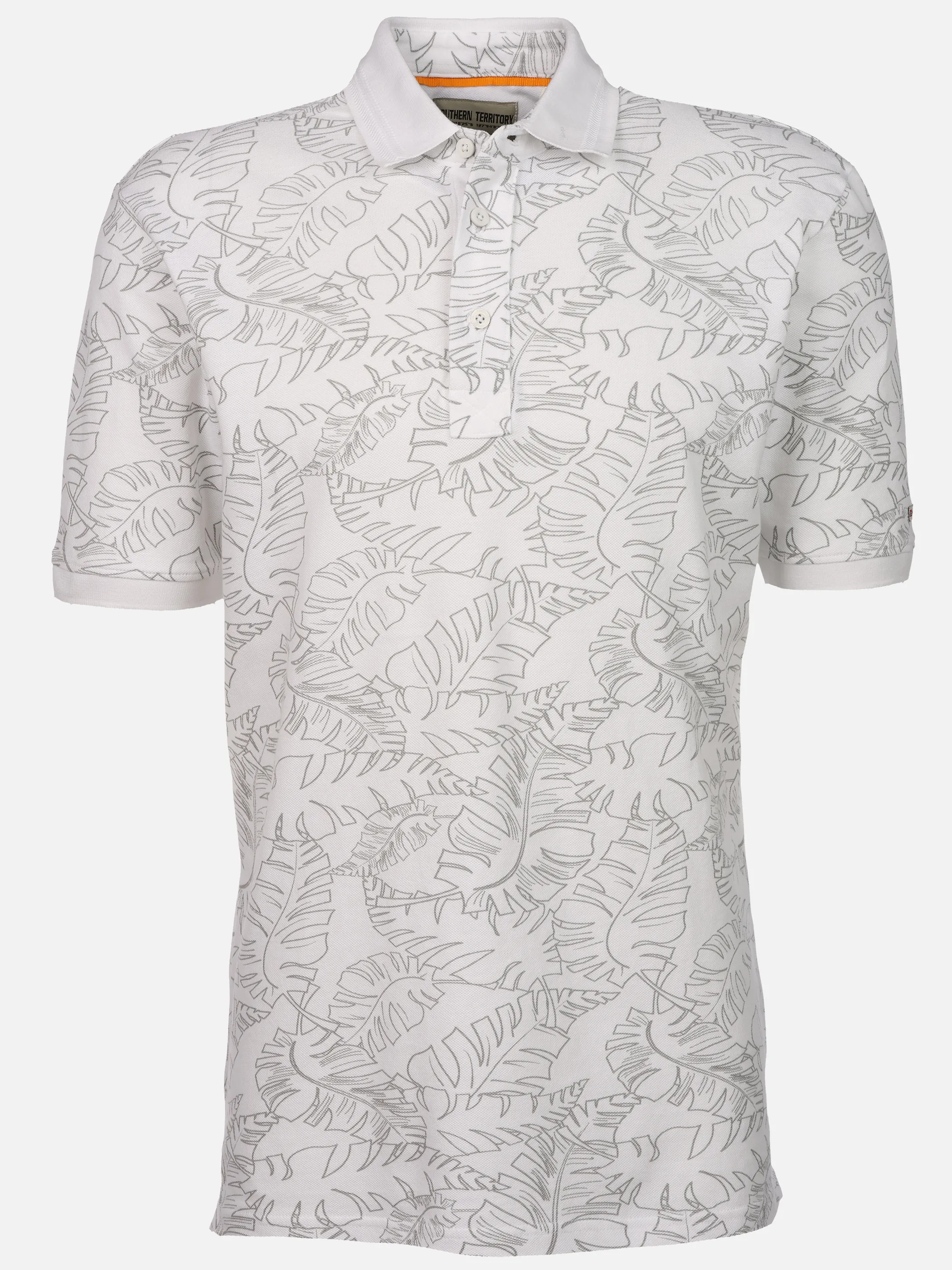 Southern Territory He. Poloshirt 1/2 Arm print Weiß 925211 WHITE 1