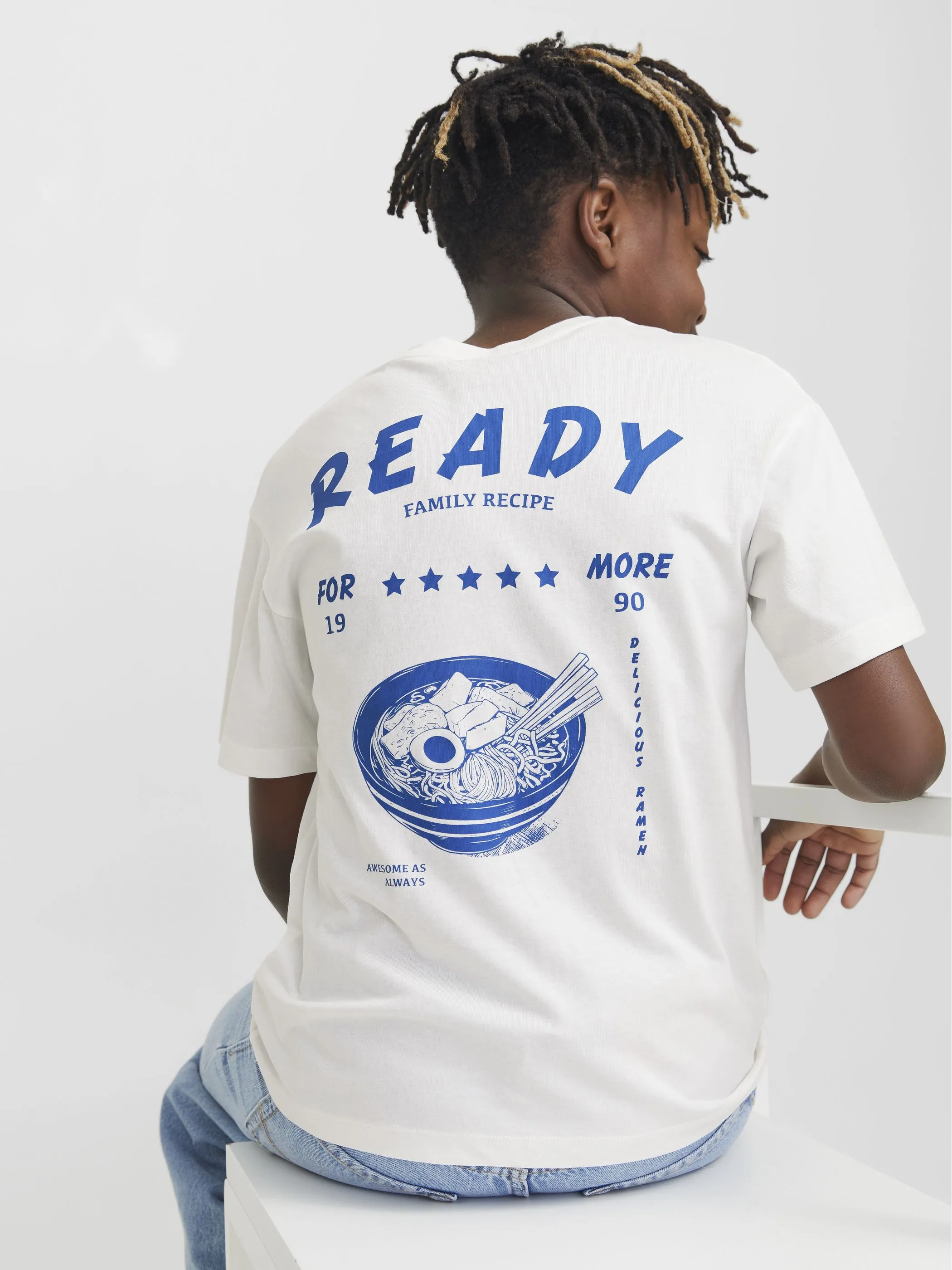 Jack&Jones Junior 12269835 JJCHARGE PRINTED TEE Weiß 907280 177642