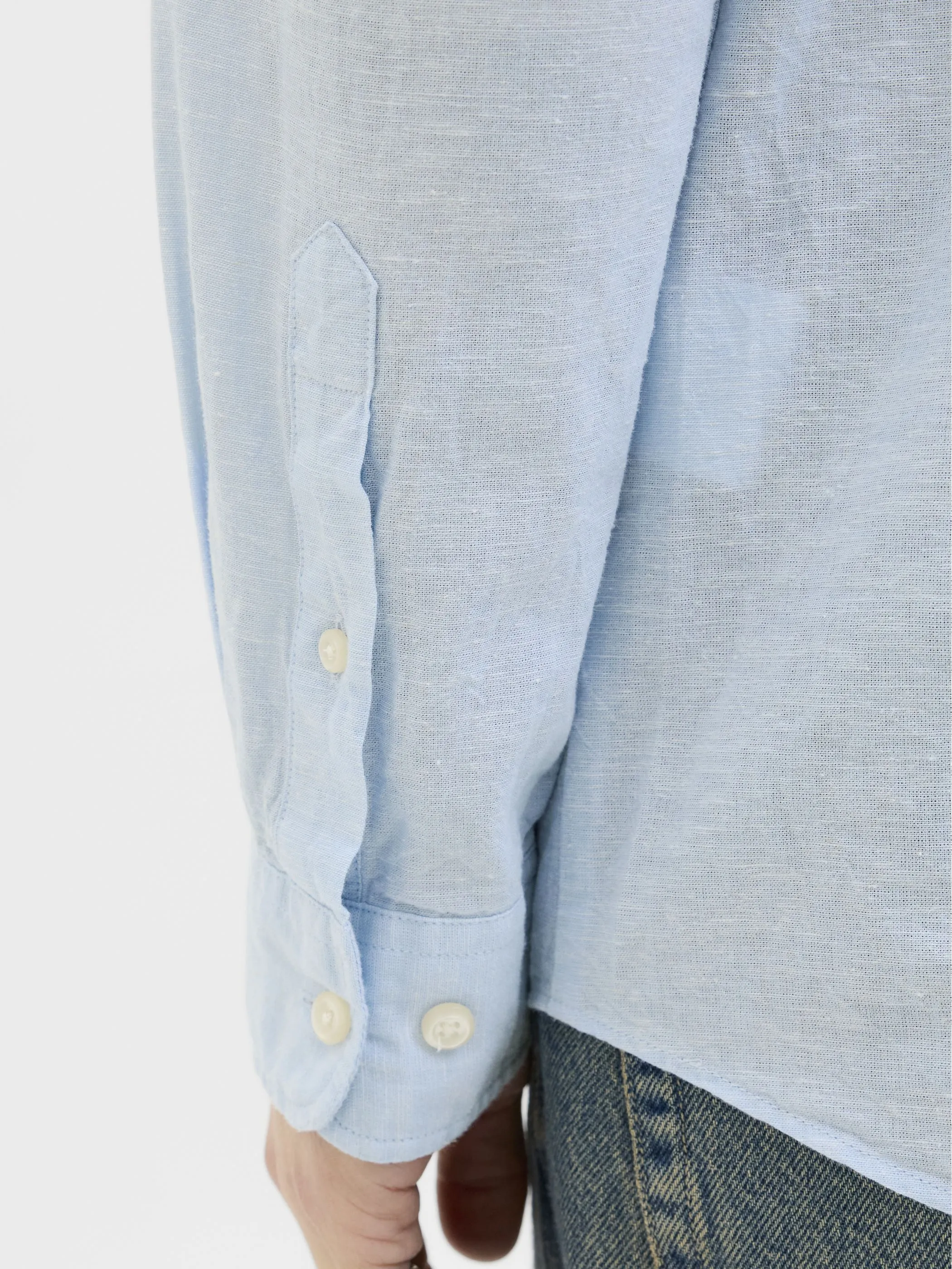 Jack Jones 12268966 JJEBREEZE BAND SHIRT Blau 903406 175780 5