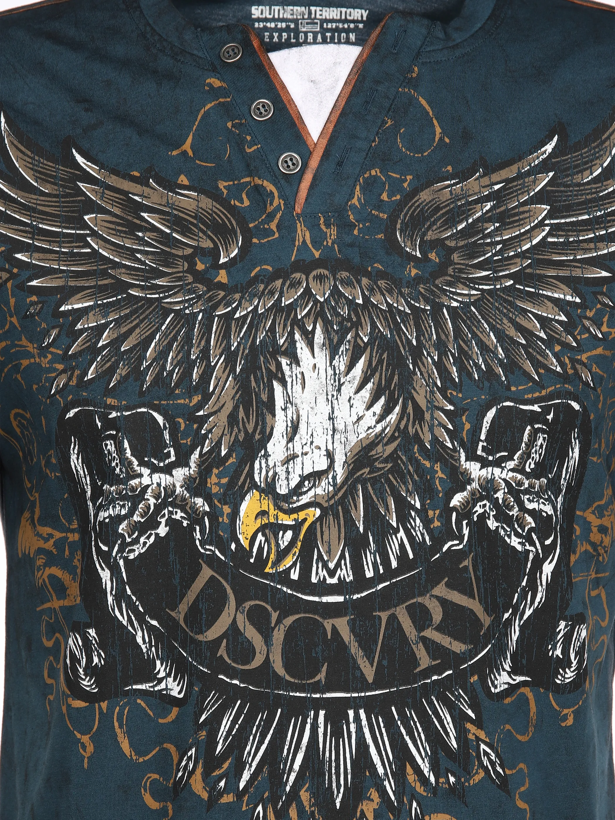 Southern Territory He. Henleyshirt 1/2 Arm 2in1 eagle acid Blau 898495 NAVY 3 Southern Territory He. Henleyshirt 1/2 Arm 2in1 eagle acid Blau 898495 NAVY 3