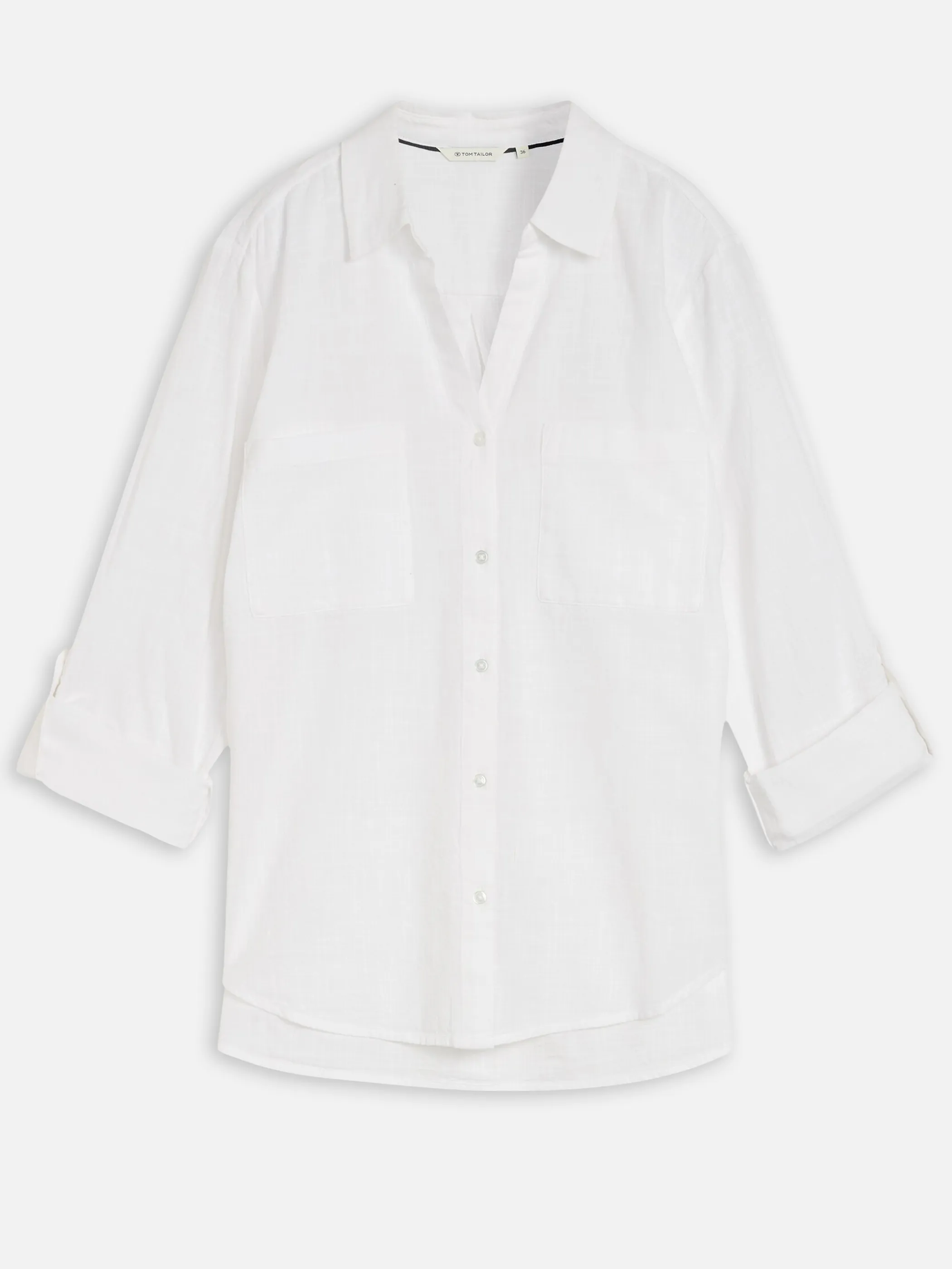 Tom Tailor 1035247 NOS blouse with slub structure Weiß 890586 20000 3