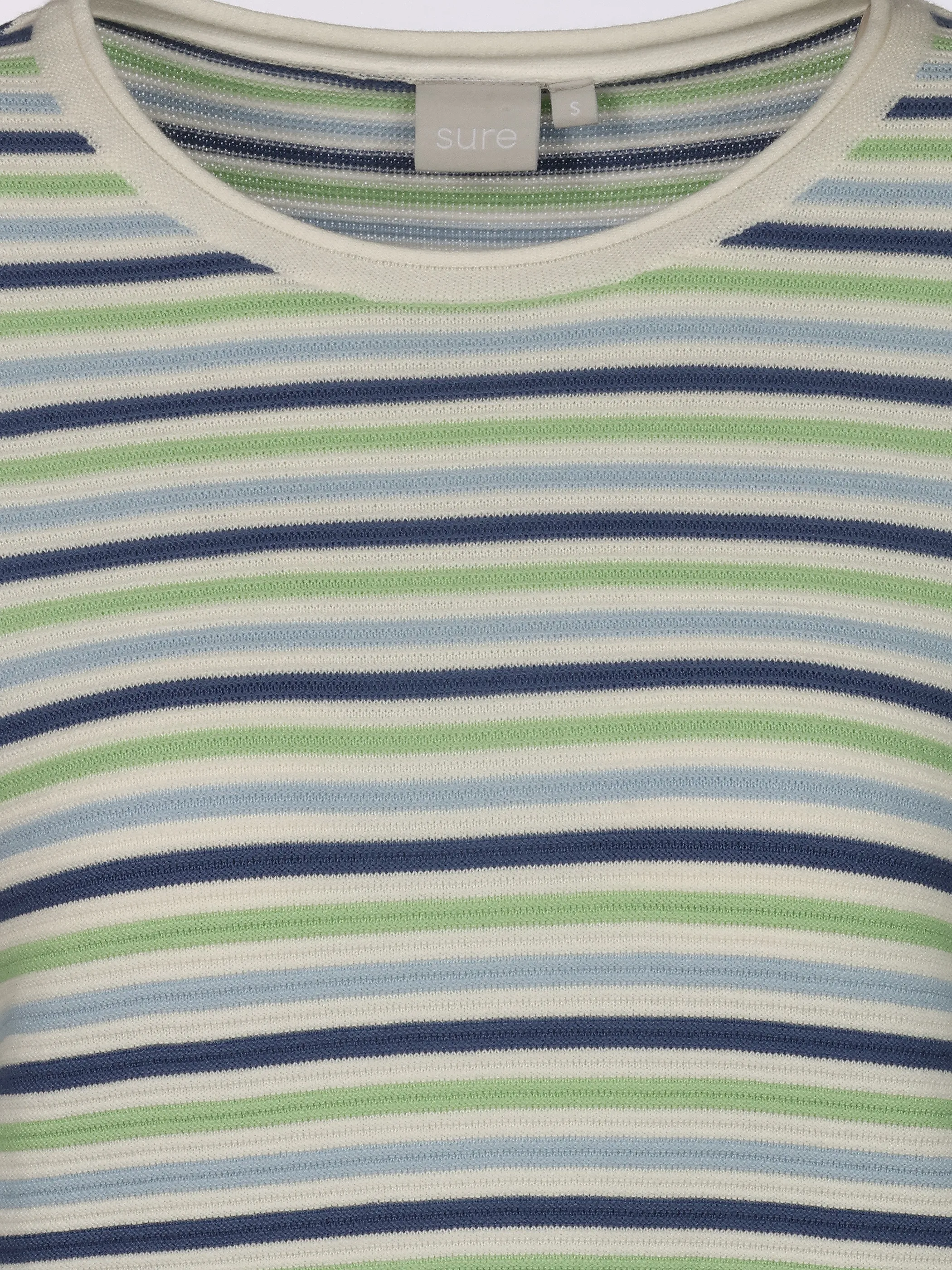 Sure Da-Streifen-Pullover Grün 920865 GREEN 3