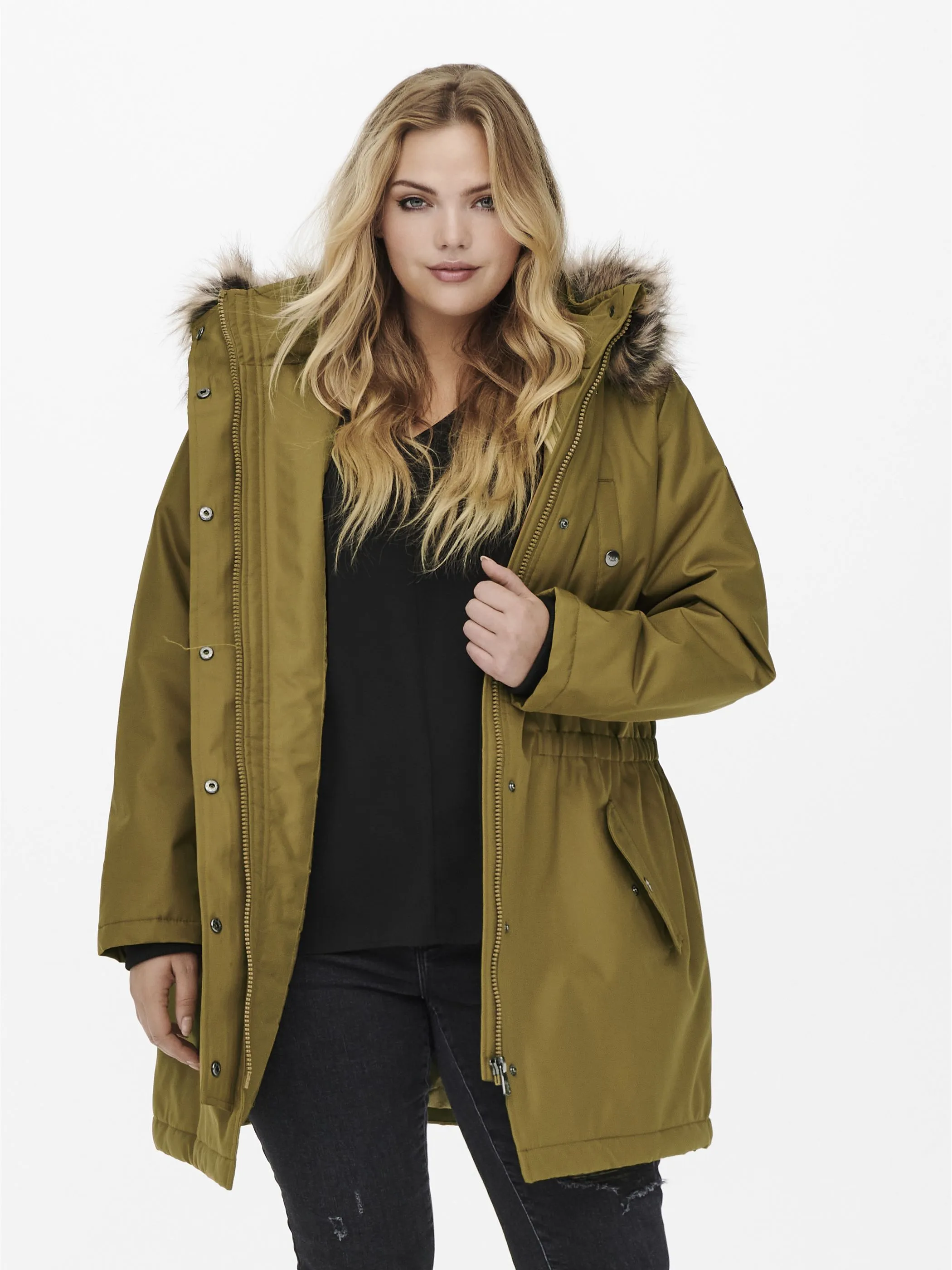 Only Carmakoma 15185999 CARIRENA PARKA COAT O Braun 854849 207470003