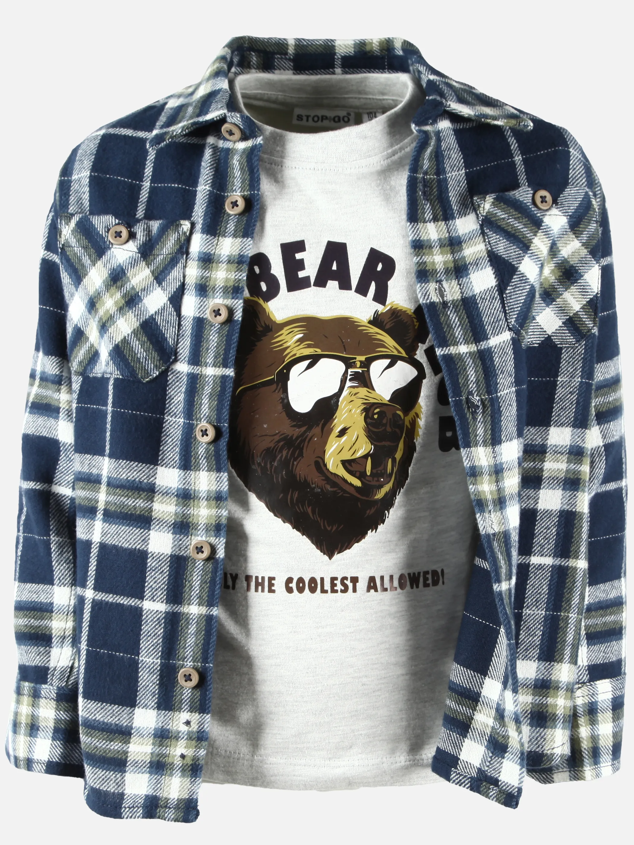 Stop + Go KJ Set Flannelhemd mit Longsleeve Shirt Bunt 901371 BUNT 1 Stop + Go KJ Set Flannelhemd mit Longsleeve Shirt Bunt 901371 BUNT 1
