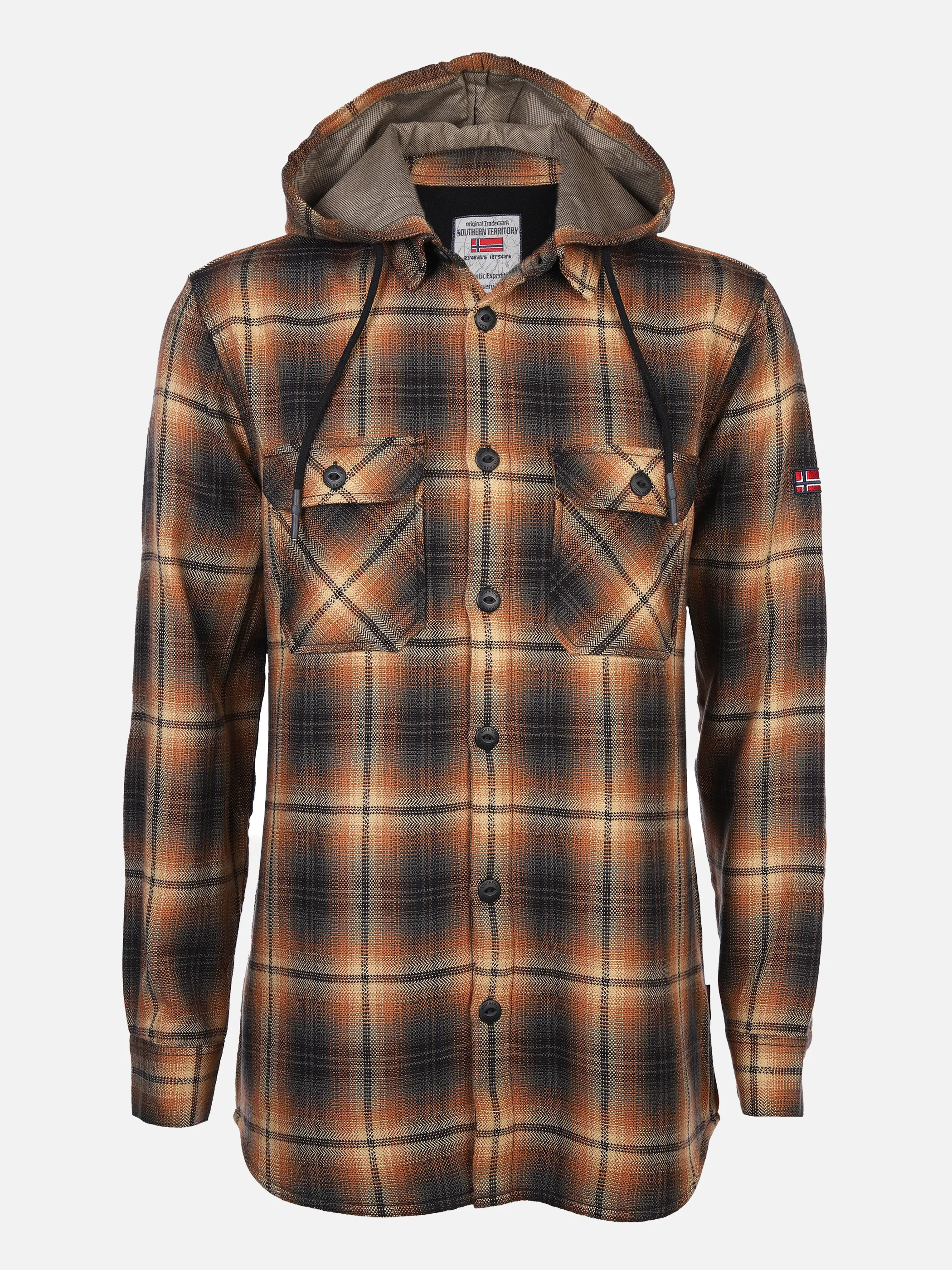 Southern Territory He. Overshirt Kapuze Braun 867882 CAMEL 1 Southern Territory He. Overshirt Kapuze Braun 867882 CAMEL 1