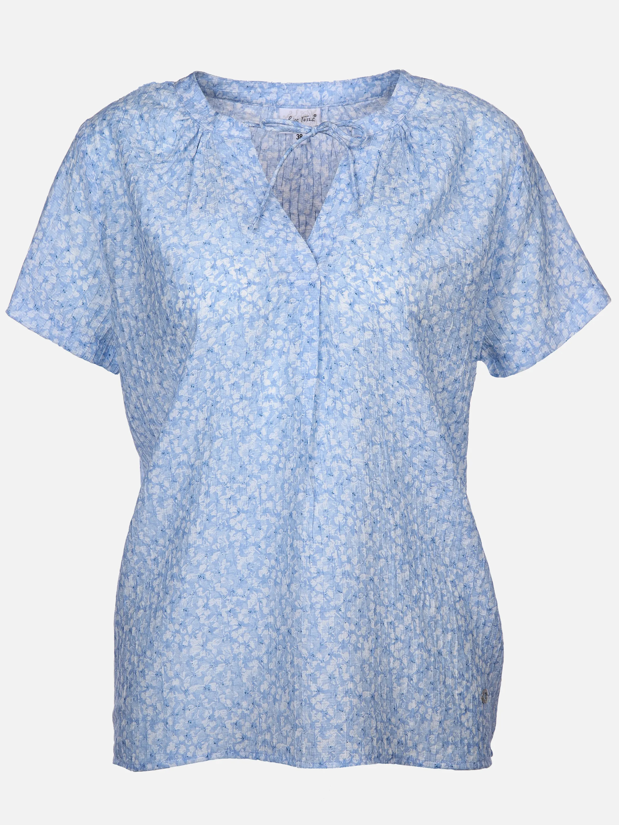 Lisa Tossa Da-Halbarmbluse Blau 891022 CORNFLOWER 1