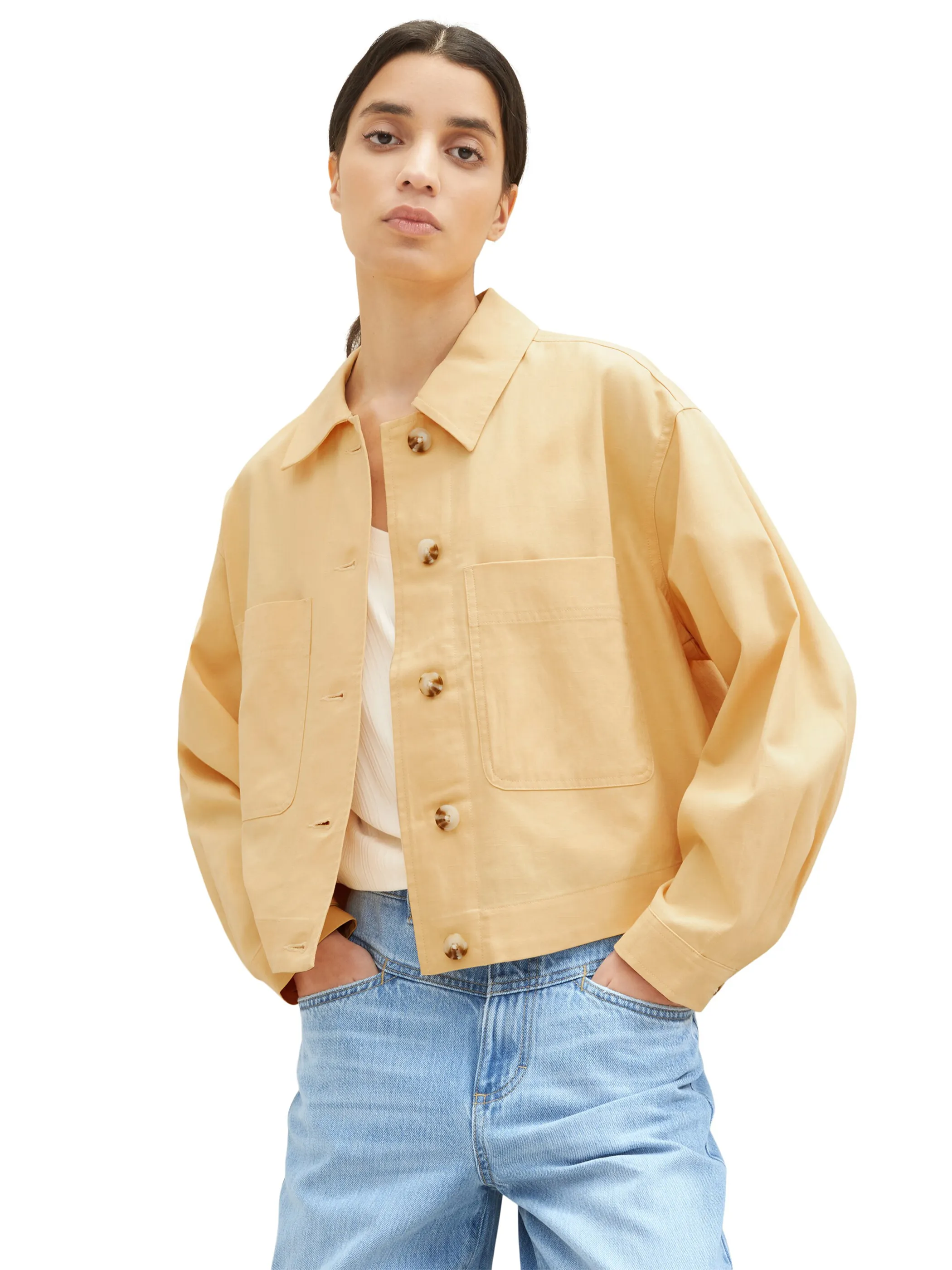 Tom Tailor 1036745 loose fit blazer jacket Beige 880338 31648 4