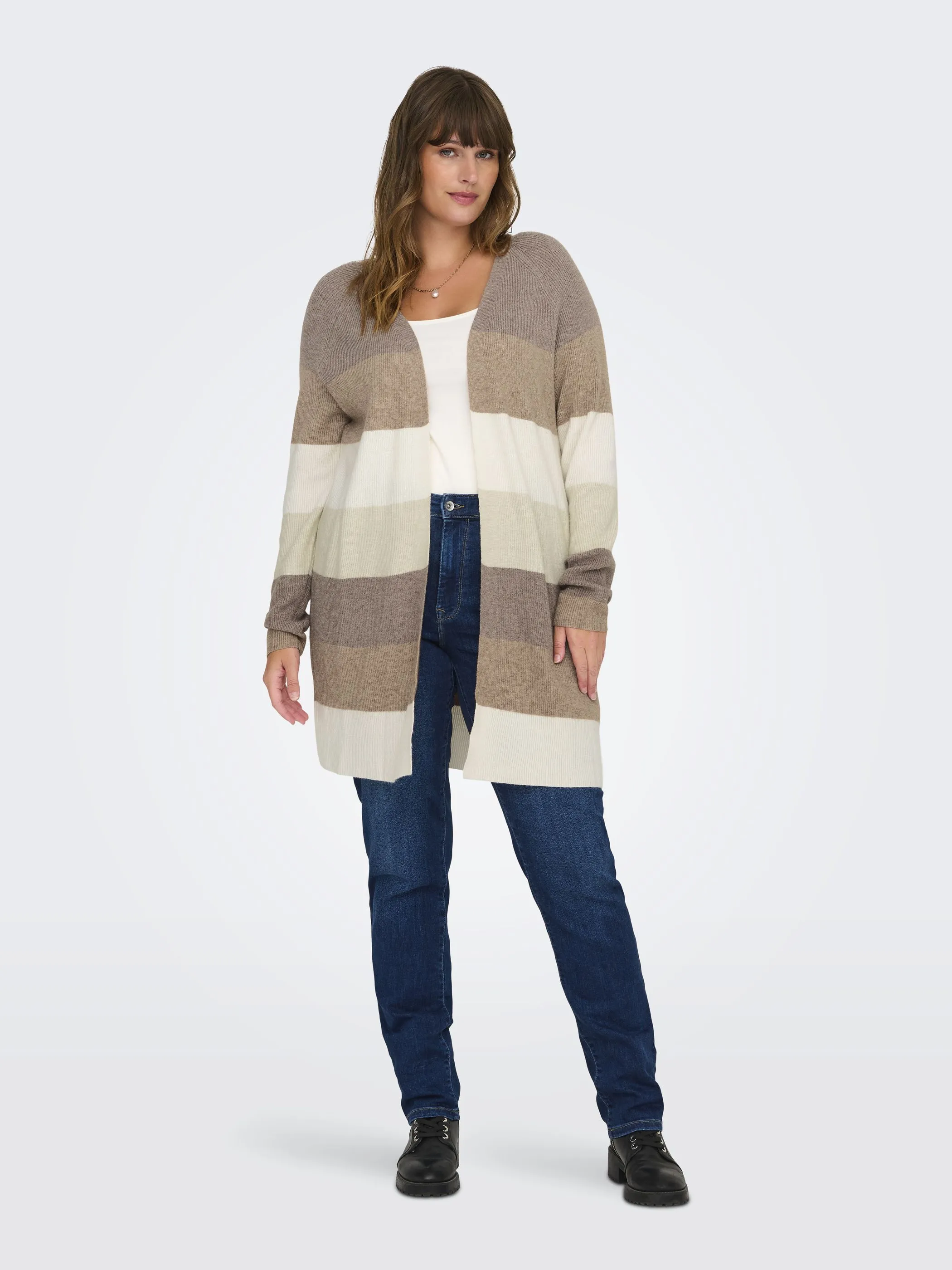 Only Carmakoma 15327460 CARATIJA L/S STRIPE C Braun 896936 237215003 3