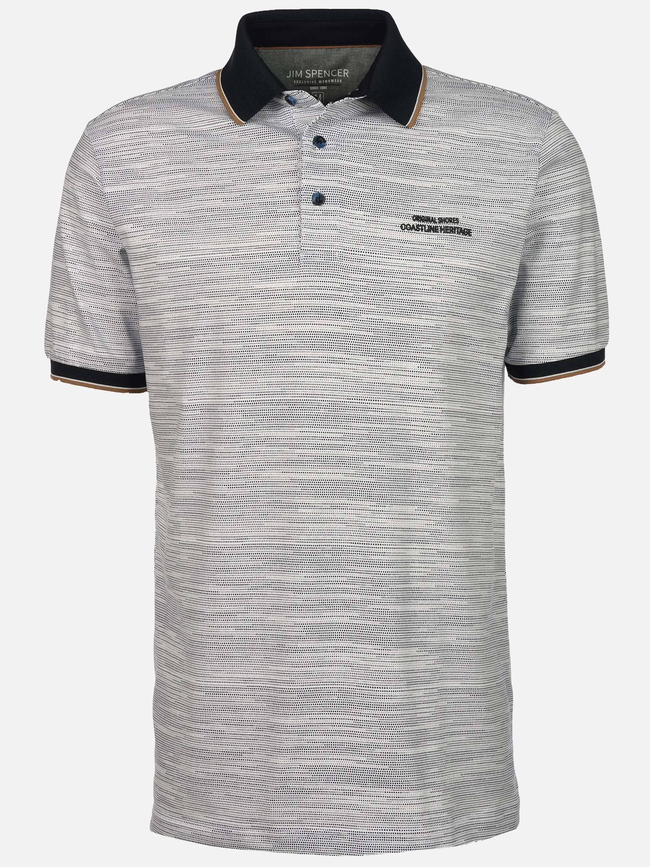 Jim Spencer He. Poloshirt 1/2 Arm print Weiß 928818 WHITE 1