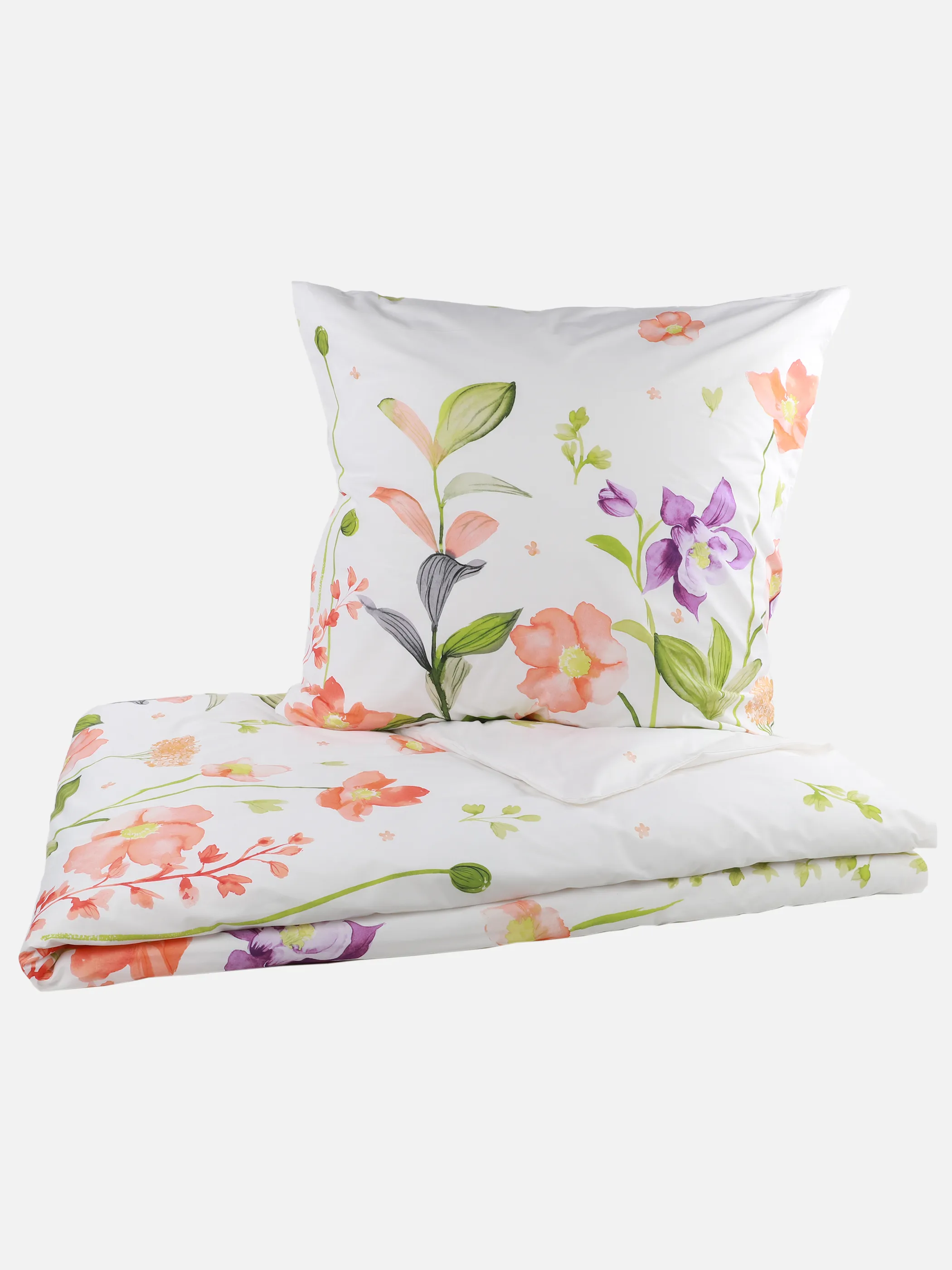 Kaeppel I Perkalbettwäsche Summer Meadow Orange 915796 MANDARINE 1