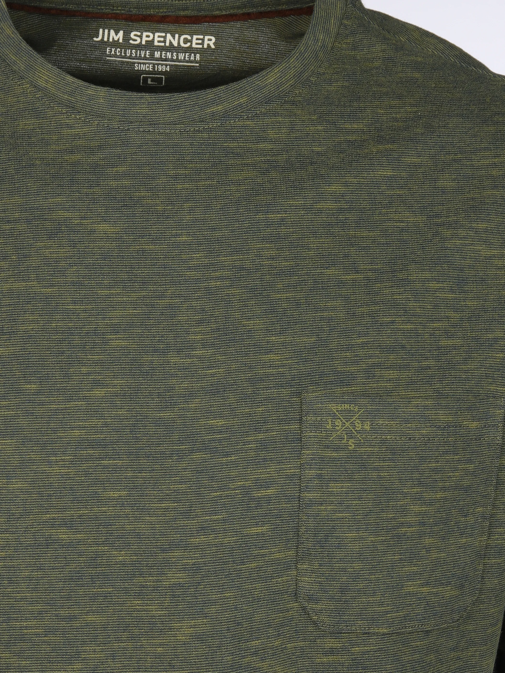 Jim Spencer He. T-Shirt 1/2 Arm grindle Oliv 910839 OLIVE 3