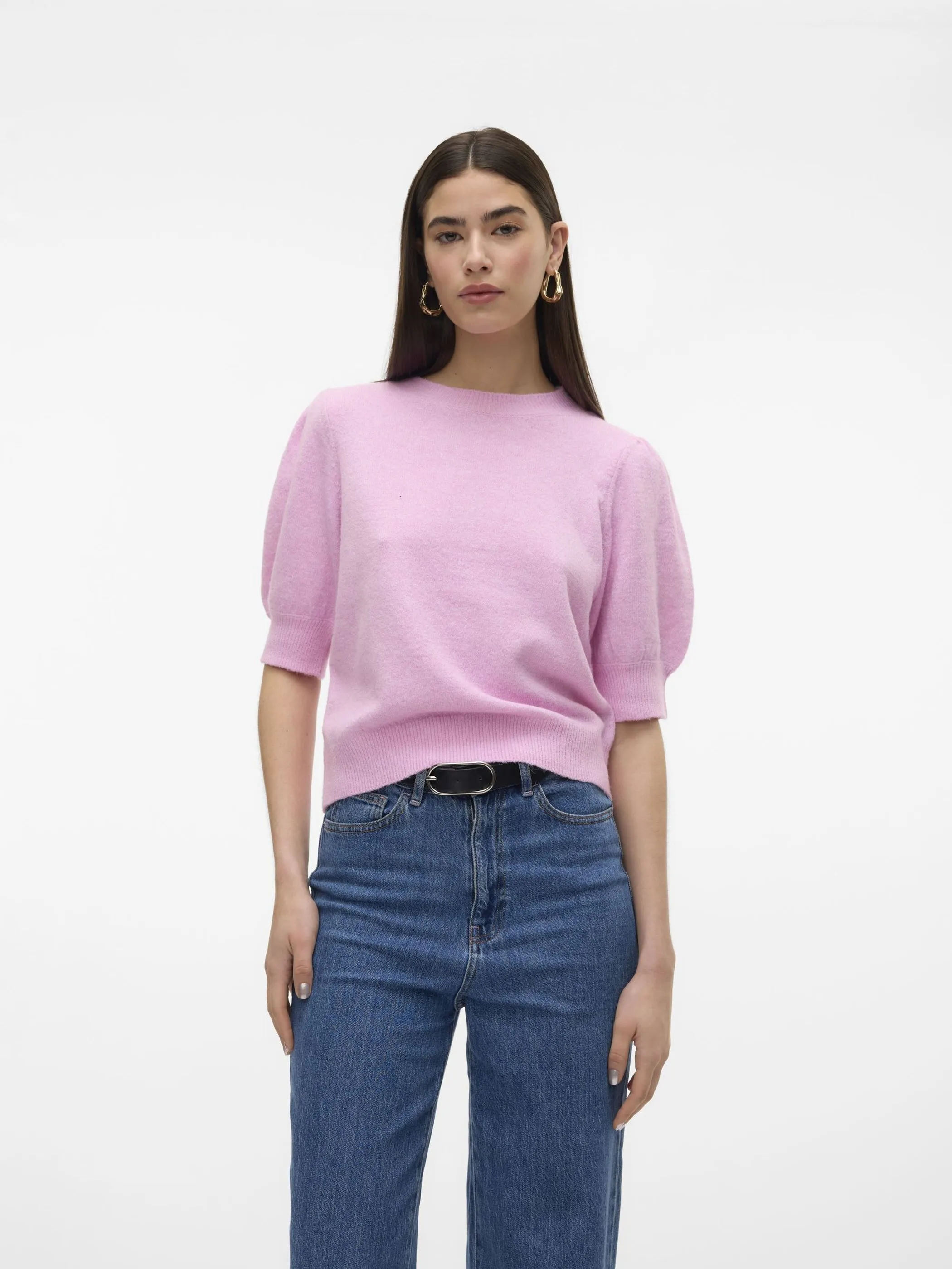 Vero Moda 10278313 VMDOFFY 2/4 O-NECK PU Lila 888449 262715001 5