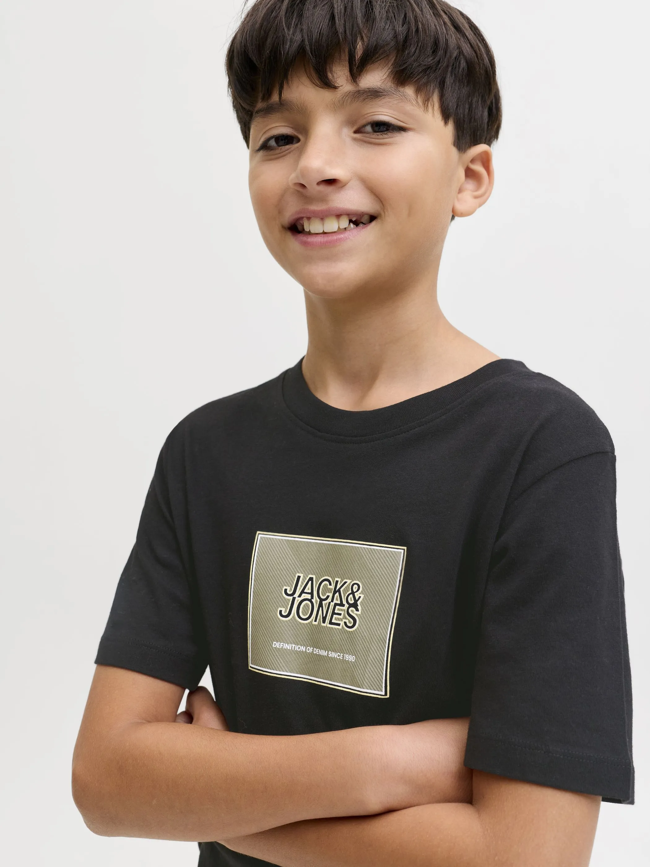 Jack&Jones Junior 12289914 JJRAIN TEE SS CREW NECK JNR Schwarz 920171 178012