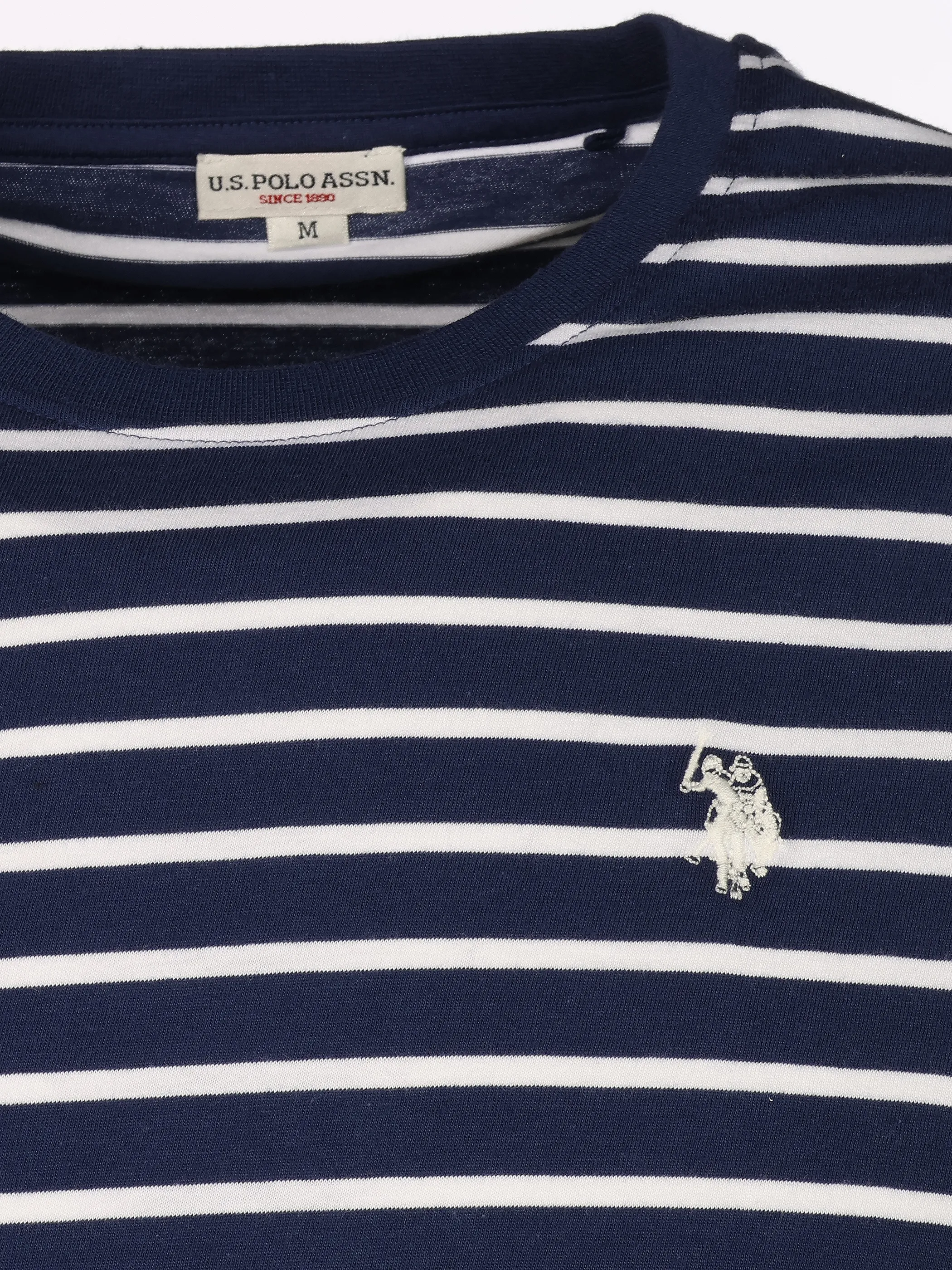 U.S. Polo Assn. He. T-Shirt Ringel Blau 923564 870 3