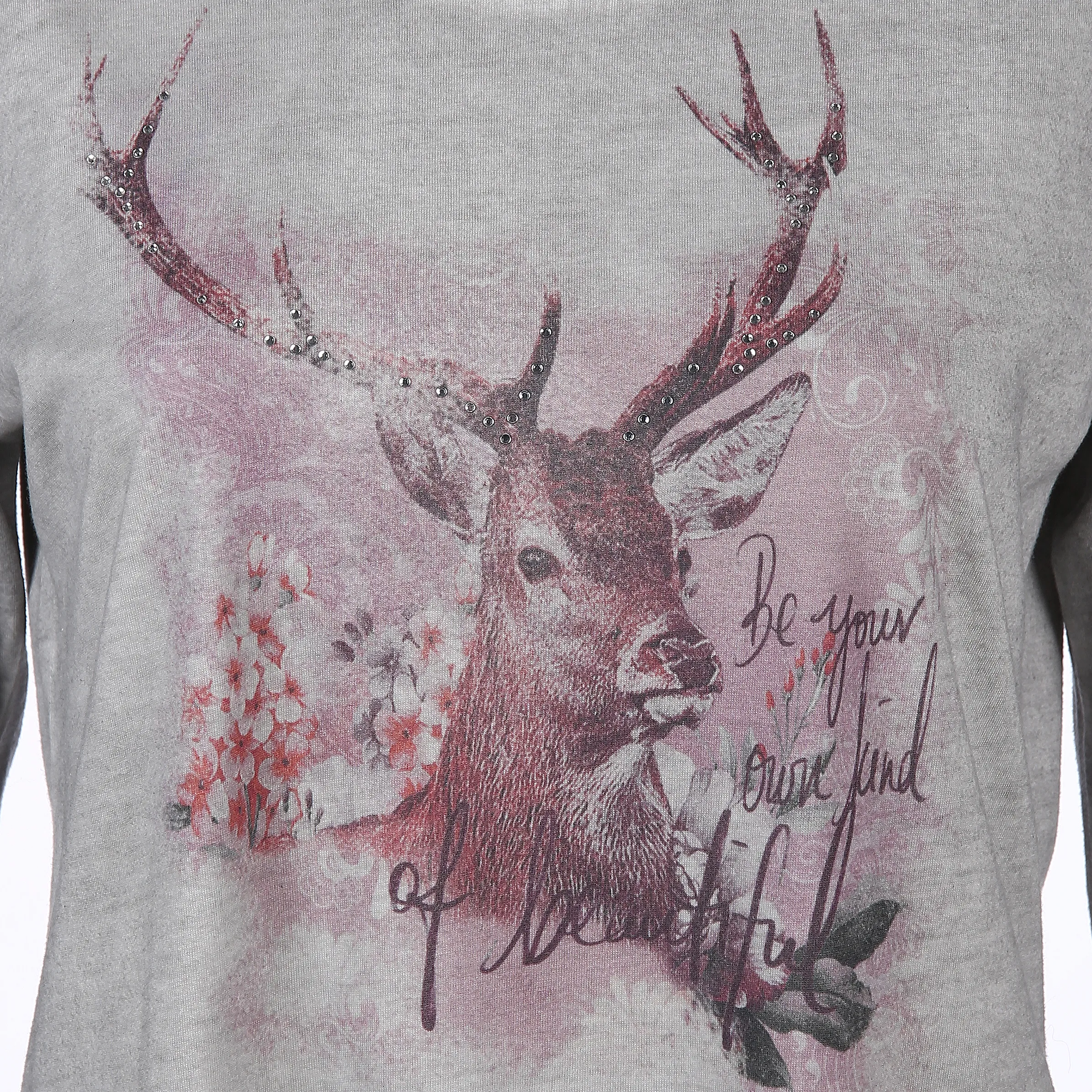 Birkhahn Mode und Tracht Da-Landhausshirt mit Rundhals Grau 803269 GRAU GEM. 3 Birkhahn Mode und Tracht Da-Landhausshirt mit Rundhals Grau 803269 GRAU GEM. 3