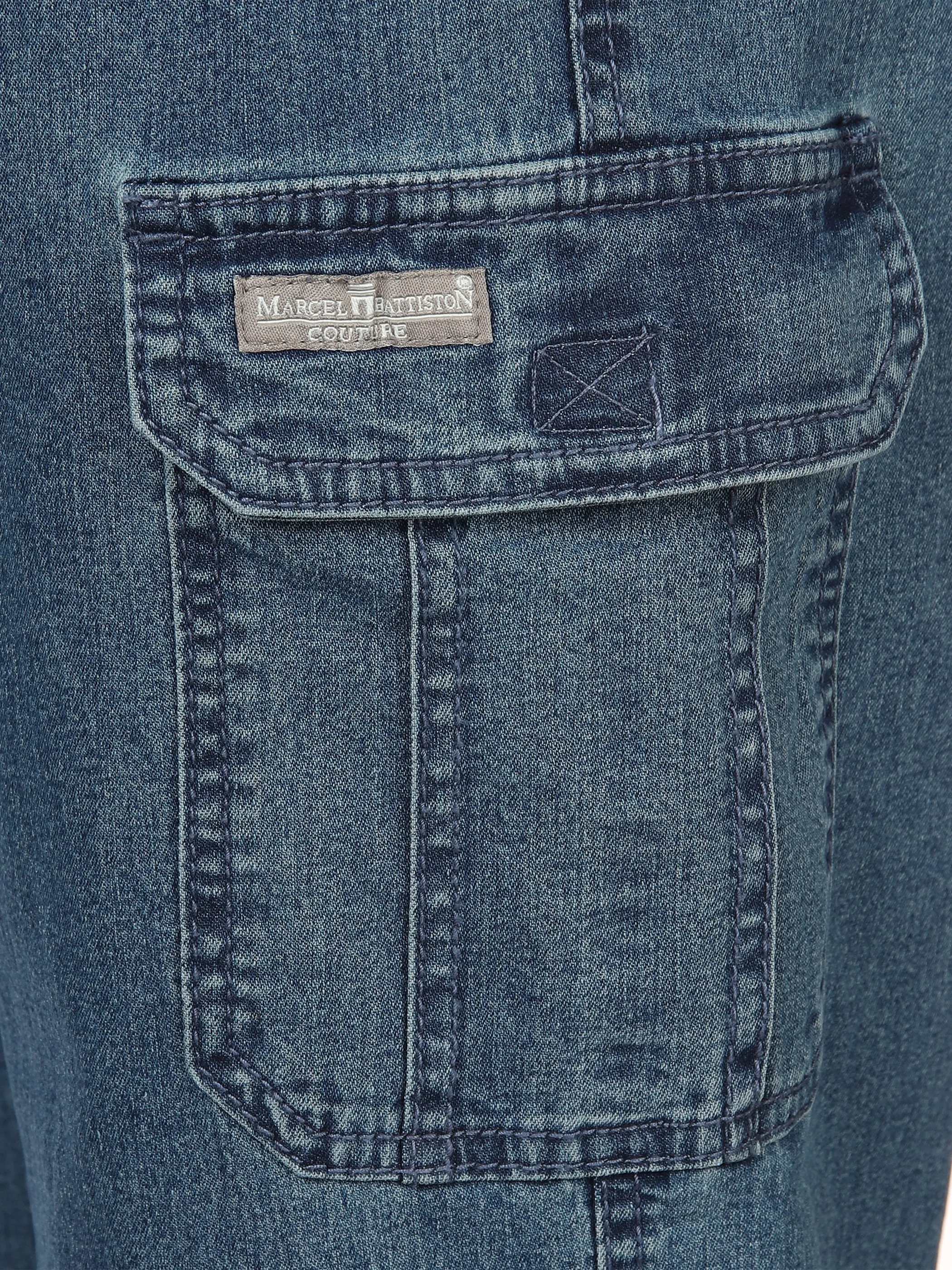 Marcel Battiston He. Jeans Schlupfhose Cargo Blau 741359 BLUE 4 Marcel Battiston He. Jeans Schlupfhose Cargo Blau 741359 BLUE 4