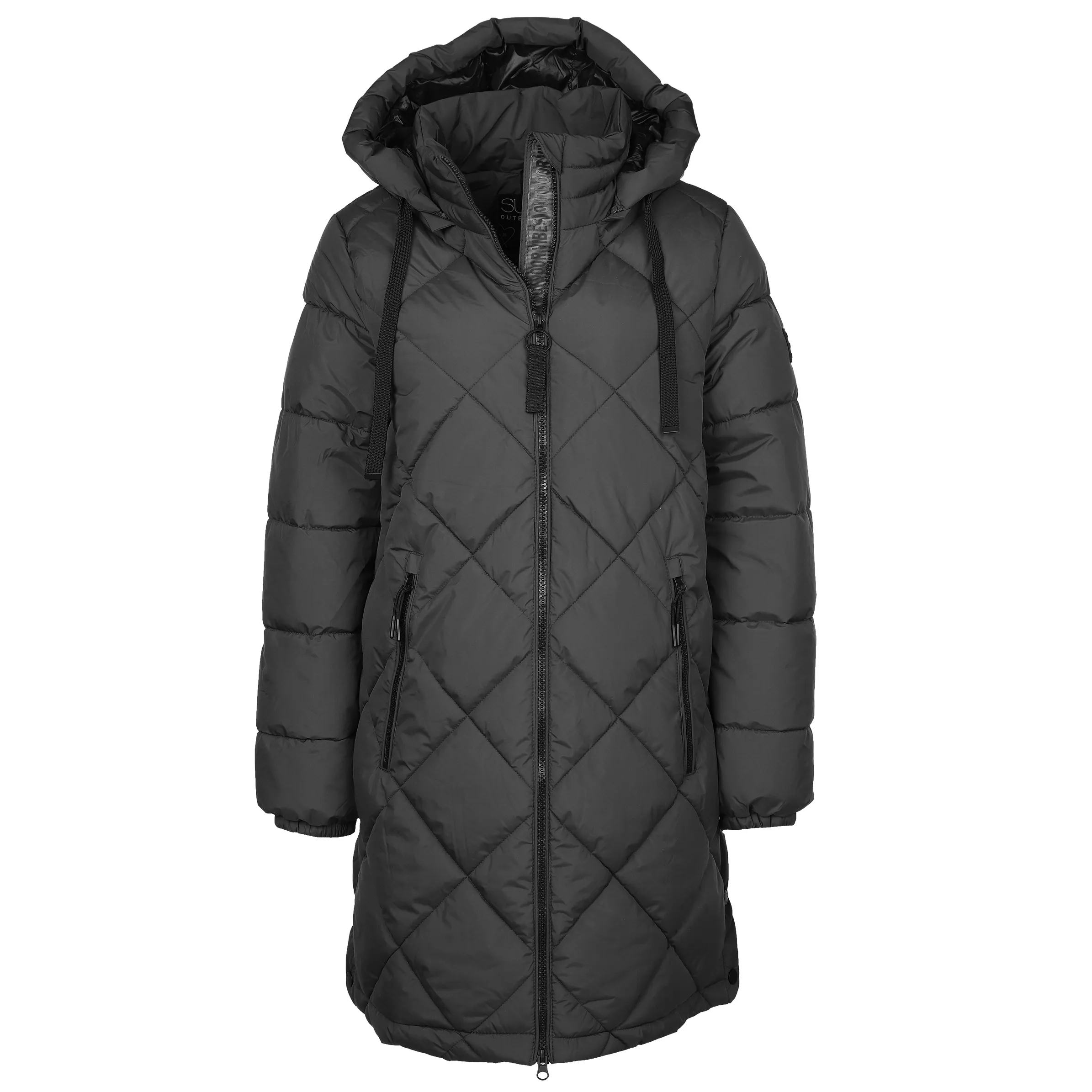 Sure Da-Steppmantel m.Kapuze Schwarz 880227 BLACK 1 Sure Da-Steppmantel m.Kapuze Schwarz 880227 BLACK 1