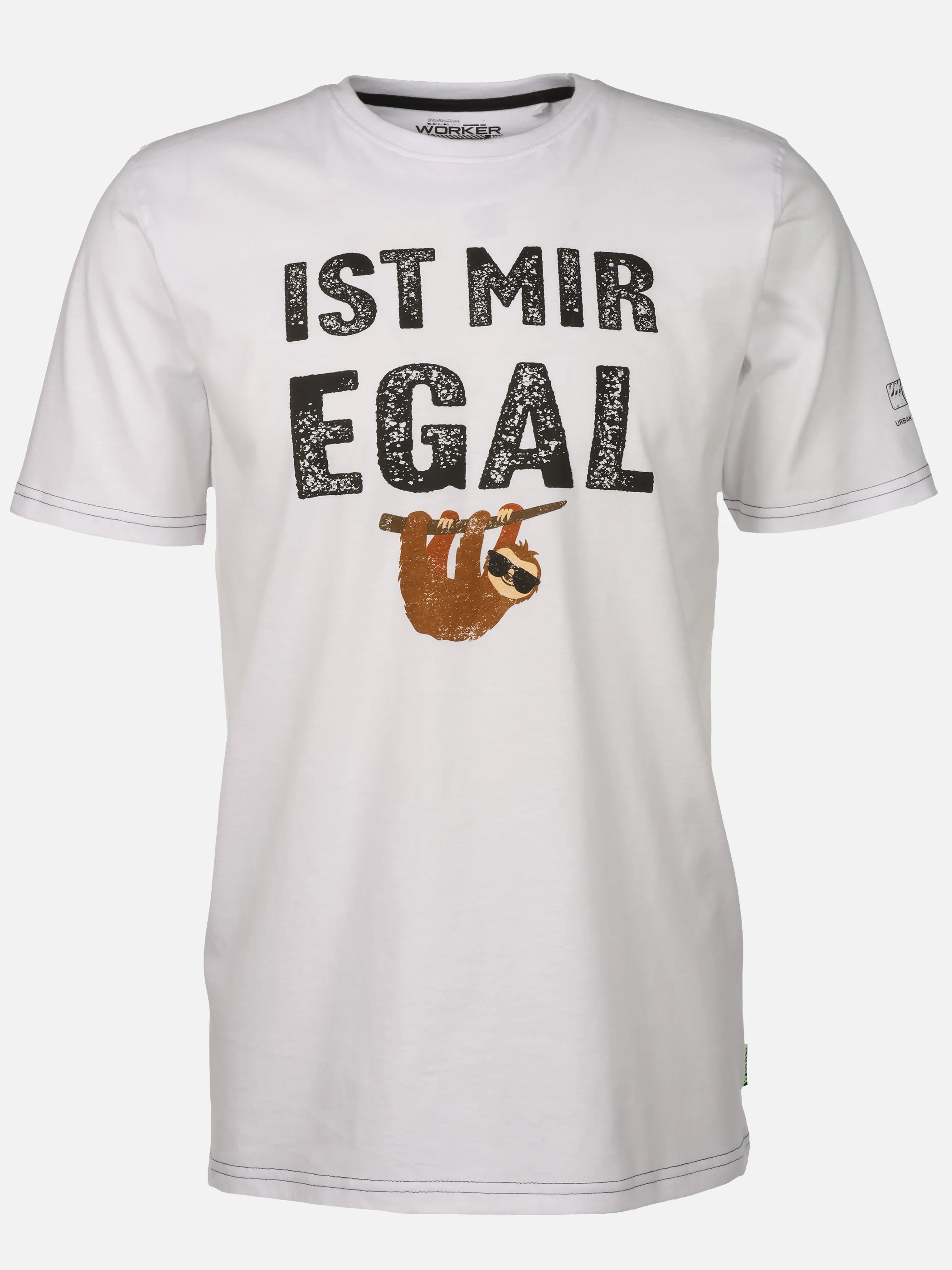 Worker He. T-Shirt 1/2 Sprüche Weiß 921269 WHITE 1