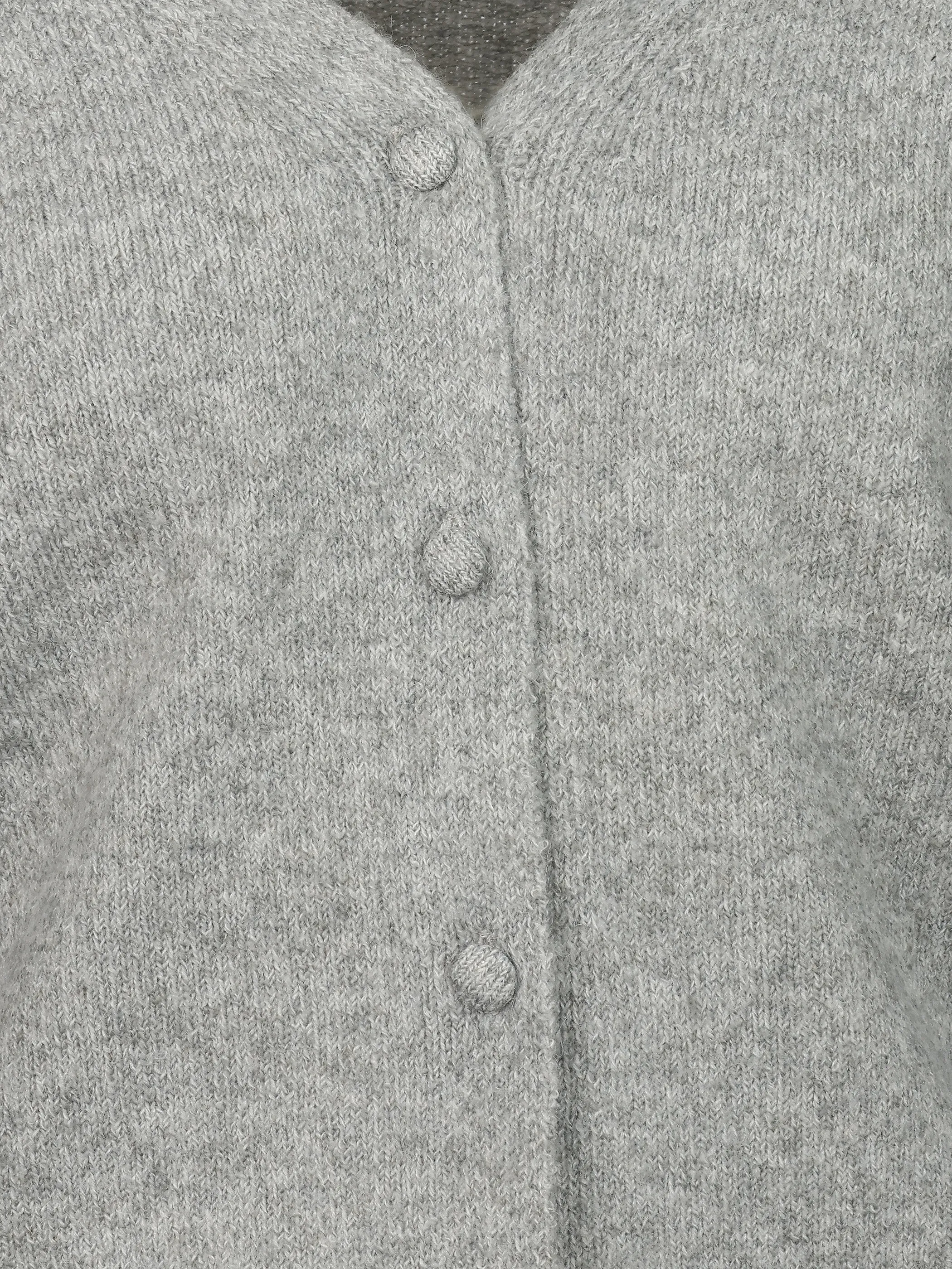 Vero Moda 10349032 VMDOFFY LS V-NECK CAR Grau 929210 178994 3