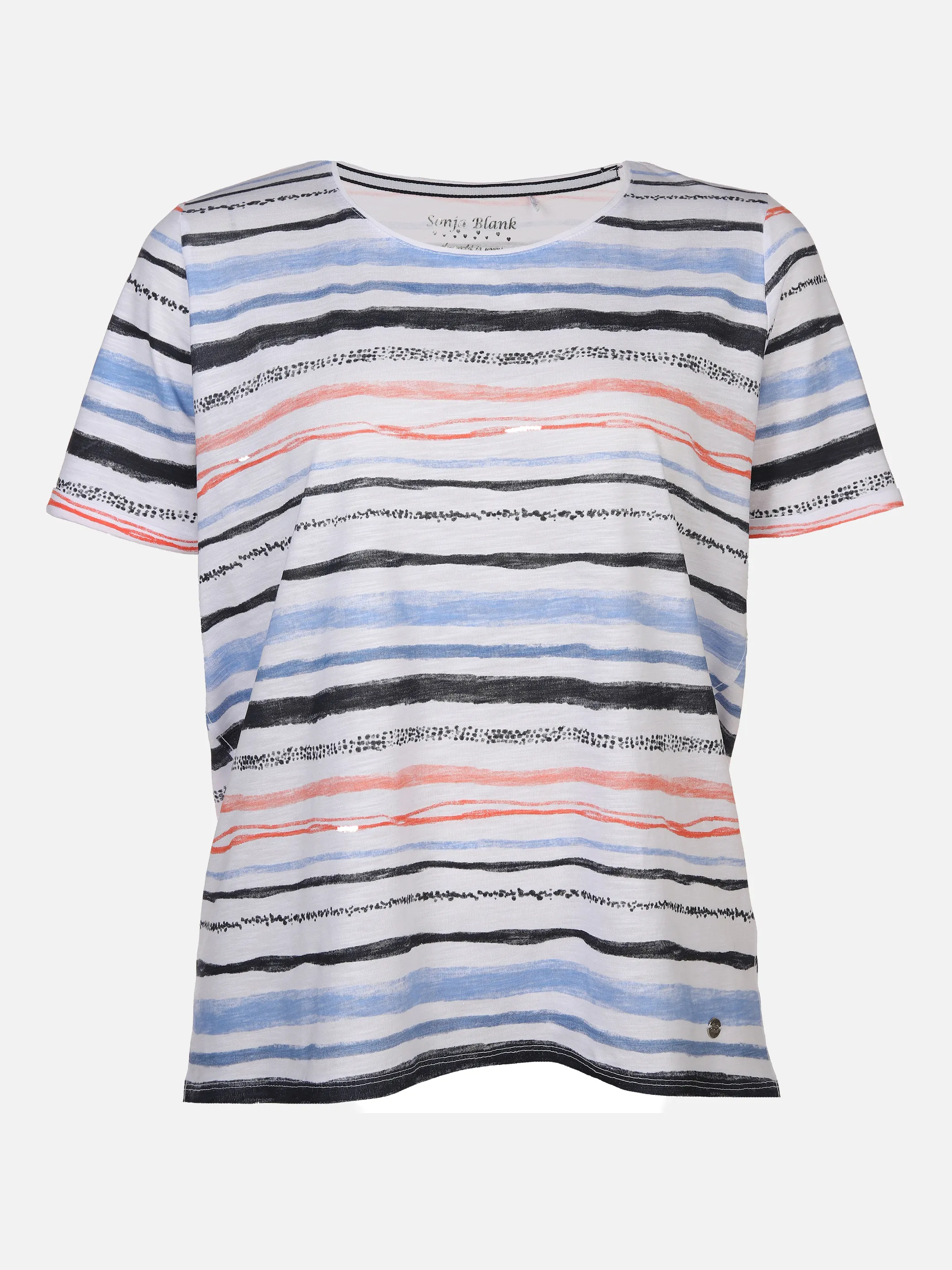 Sonja Blank Da-gr.Gr.T-Shirt m.Alloverprin Blau 873542 BLAU GEM 1 Sonja Blank Da-gr.Gr.T-Shirt m.Alloverprin Blau 873542 BLAU GEM 1